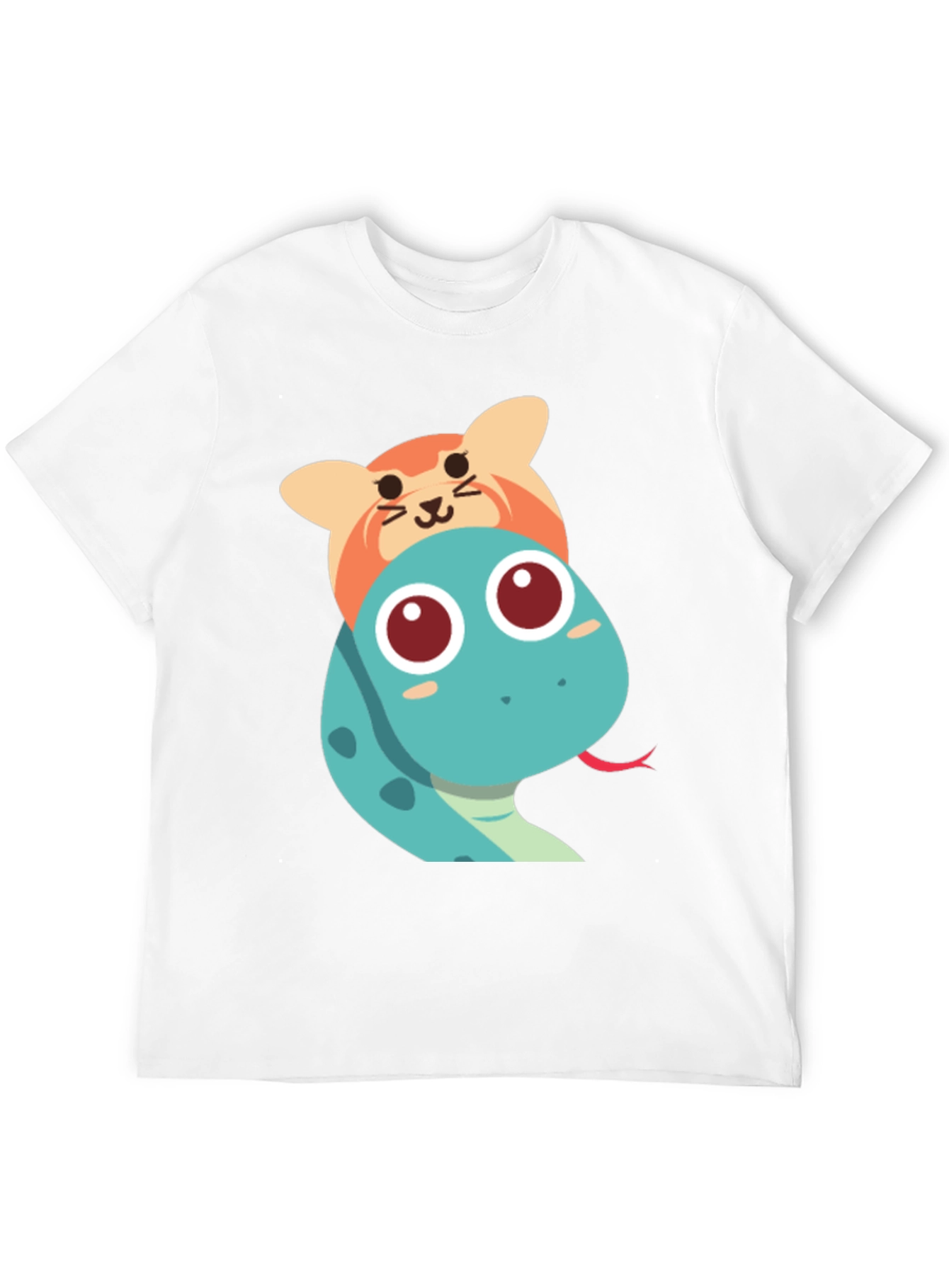 Cute Snake and Cat T-Shirt