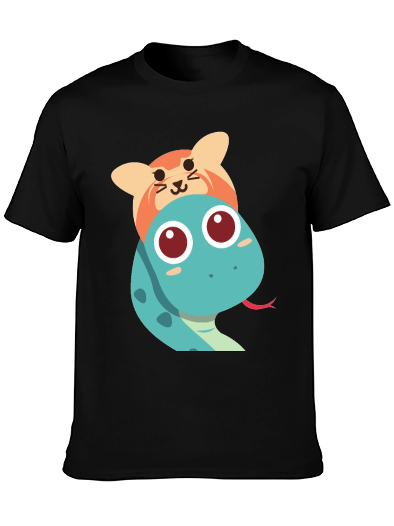 Cute Snake and Cat T-Shirt
