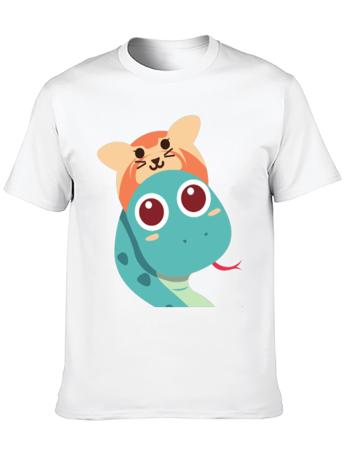 Cute Snake and Cat T-Shirt