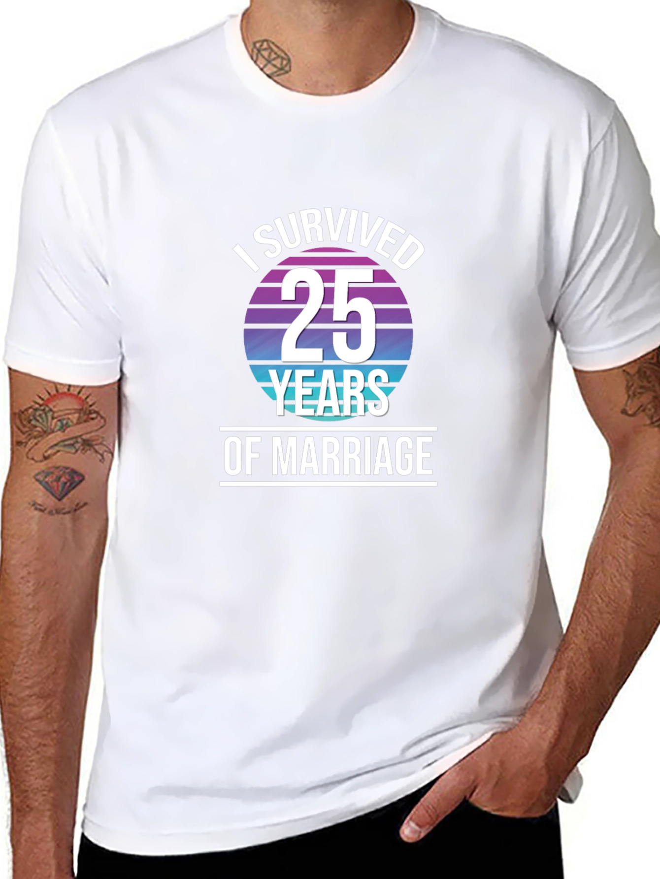 I Survived 25 Years of Marriage Graphic Tee