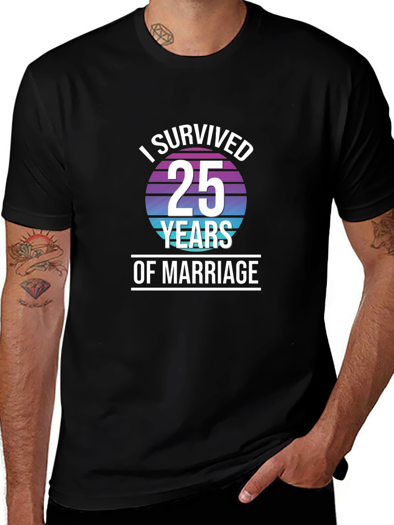 I Survived 25 Years of Marriage Graphic Tee