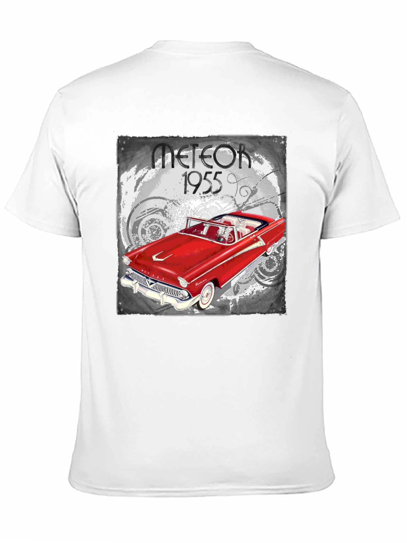 Meteor 1955 Car Graphic T-Shirt - Black