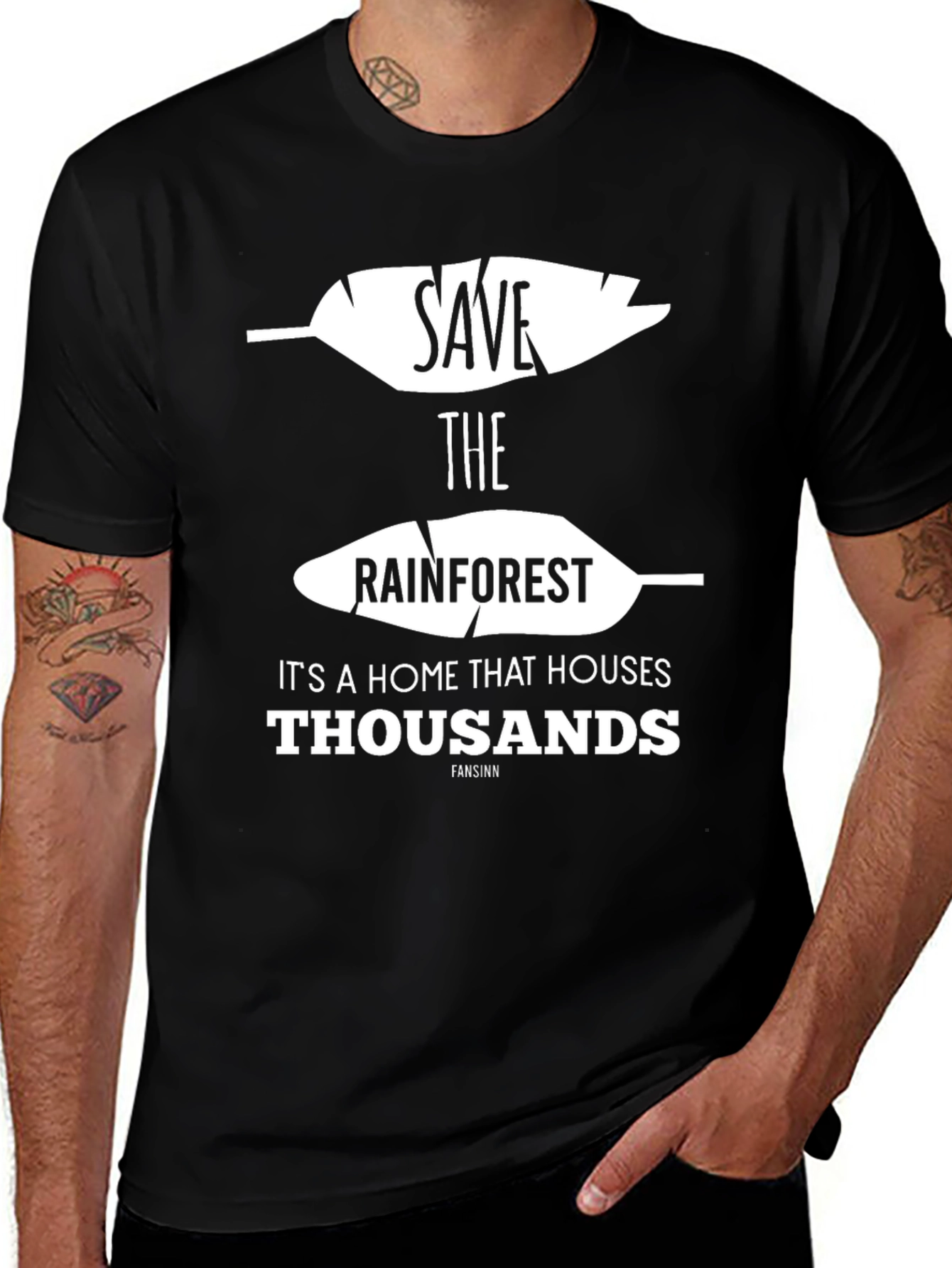 Save the Rainforest Graphic Tee - Black