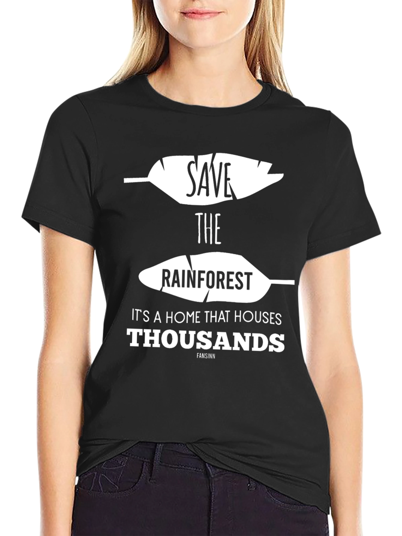 Save the Rainforest Graphic Tee - Black