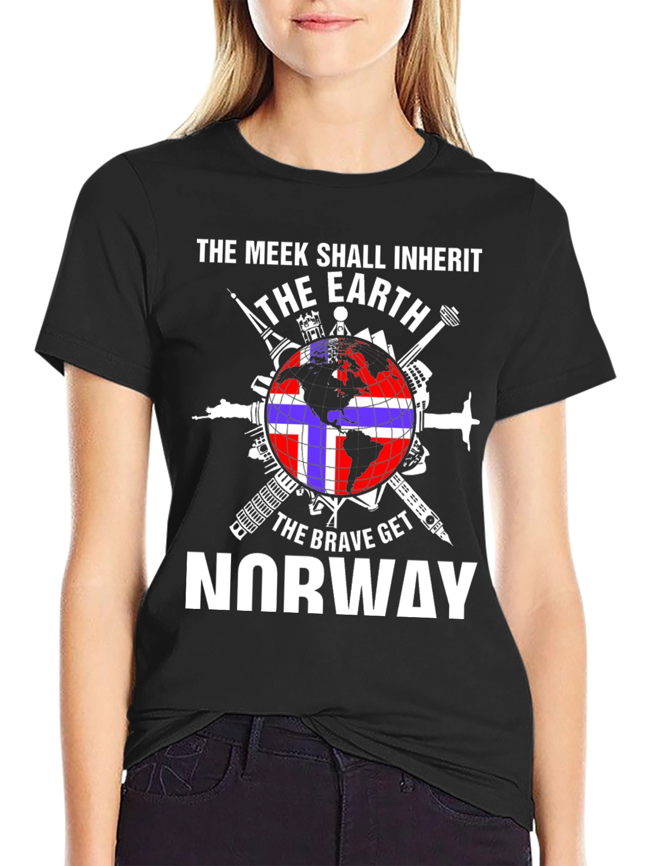 Meek Shall Inherit Earth Brave Get Norway T-Shirt