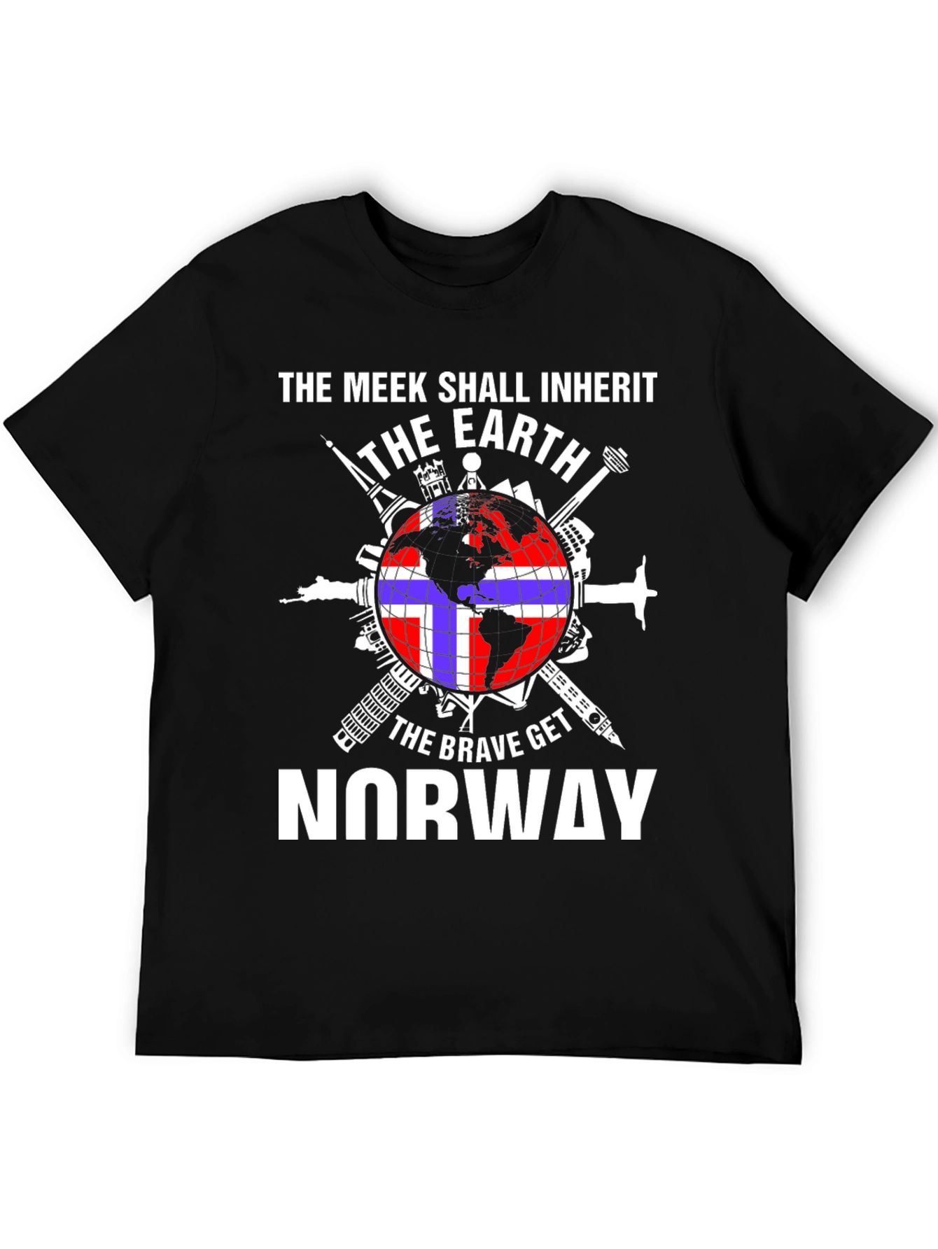 Meek Shall Inherit Earth Brave Get Norway T-Shirt