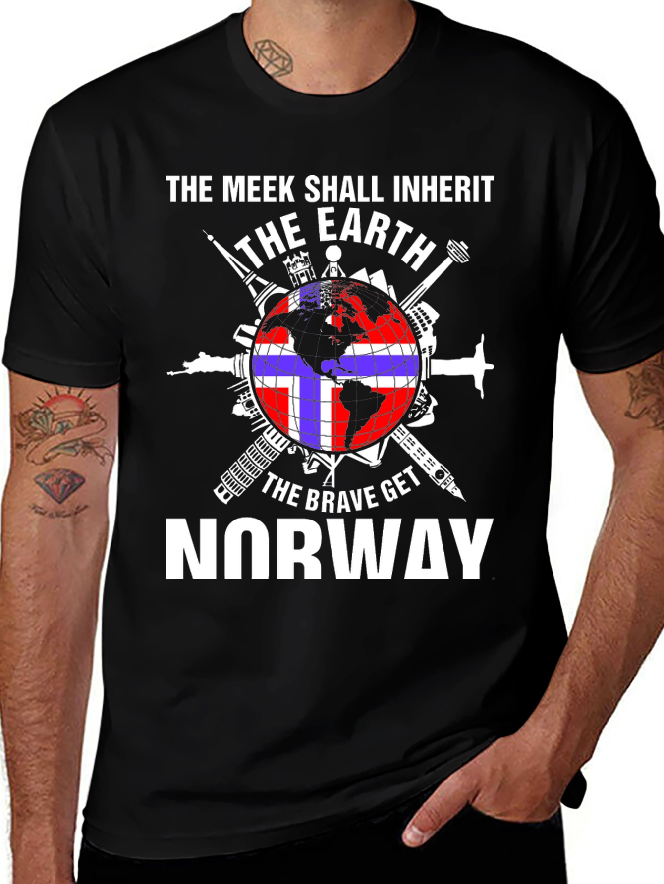 Meek Shall Inherit Earth Brave Get Norway T-Shirt