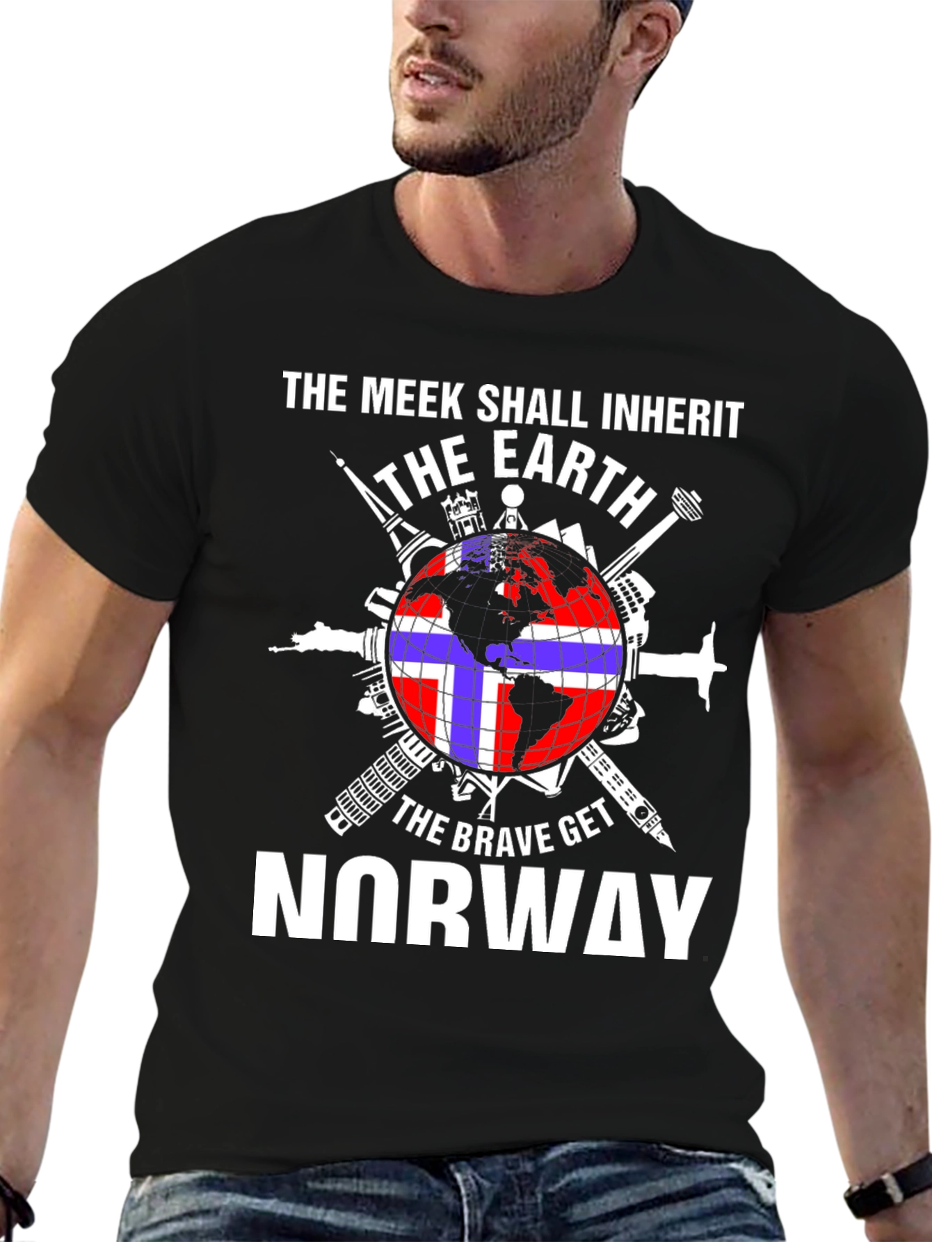 Meek Shall Inherit Earth Brave Get Norway T-Shirt