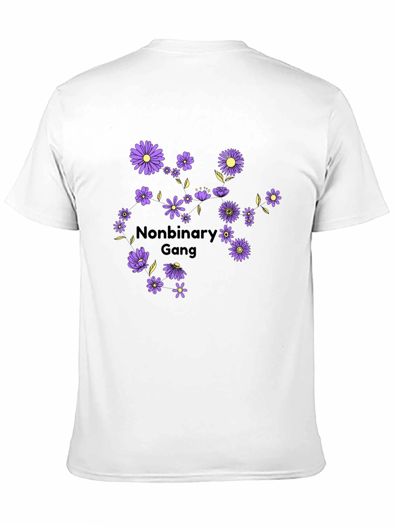 Nonbinary Gang Flower Graphic T-Shirt