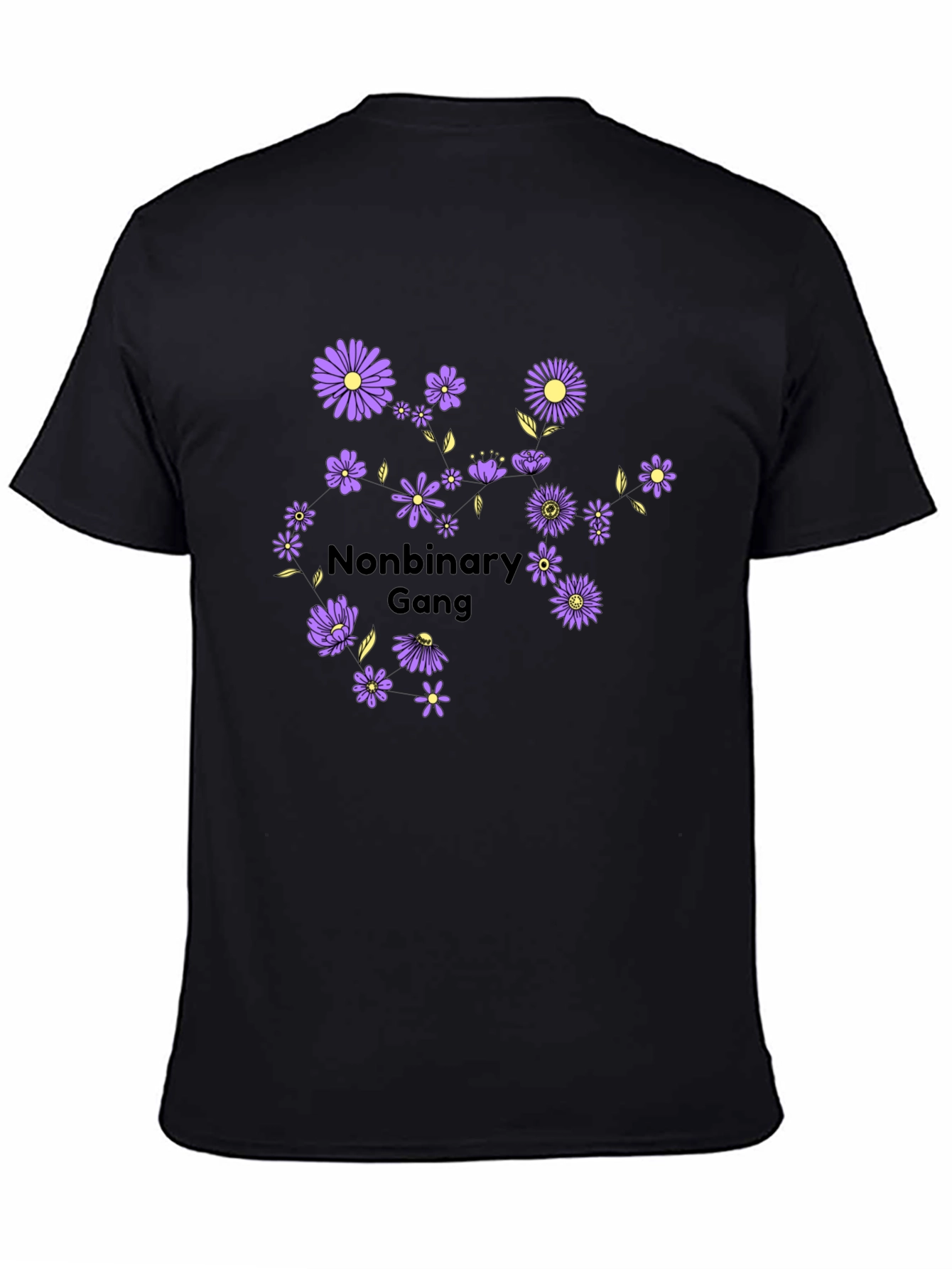 Nonbinary Gang Flower Graphic T-Shirt