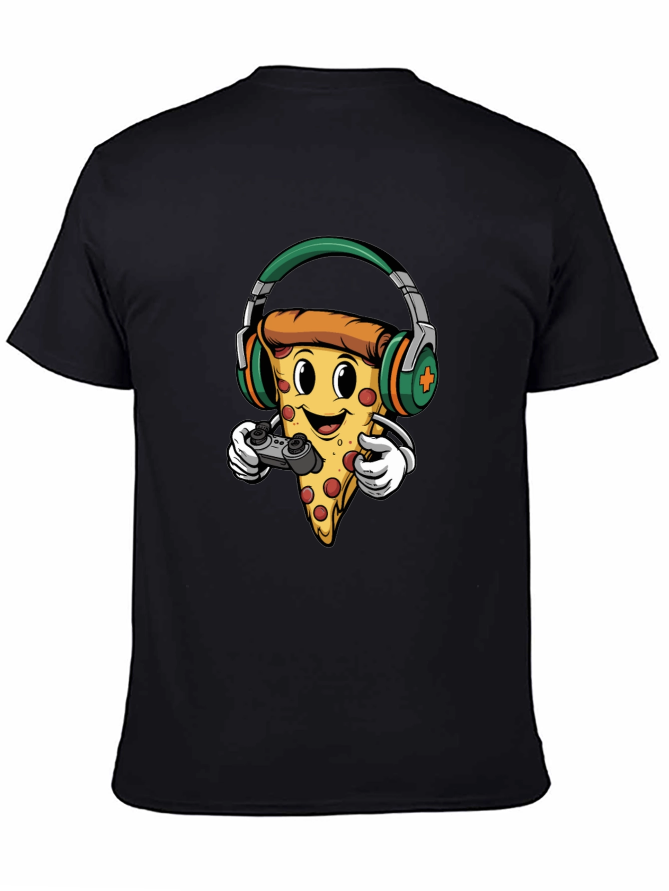 Pizza Gamer Graphic Tee - Cool Cartoon Foodie Shirt