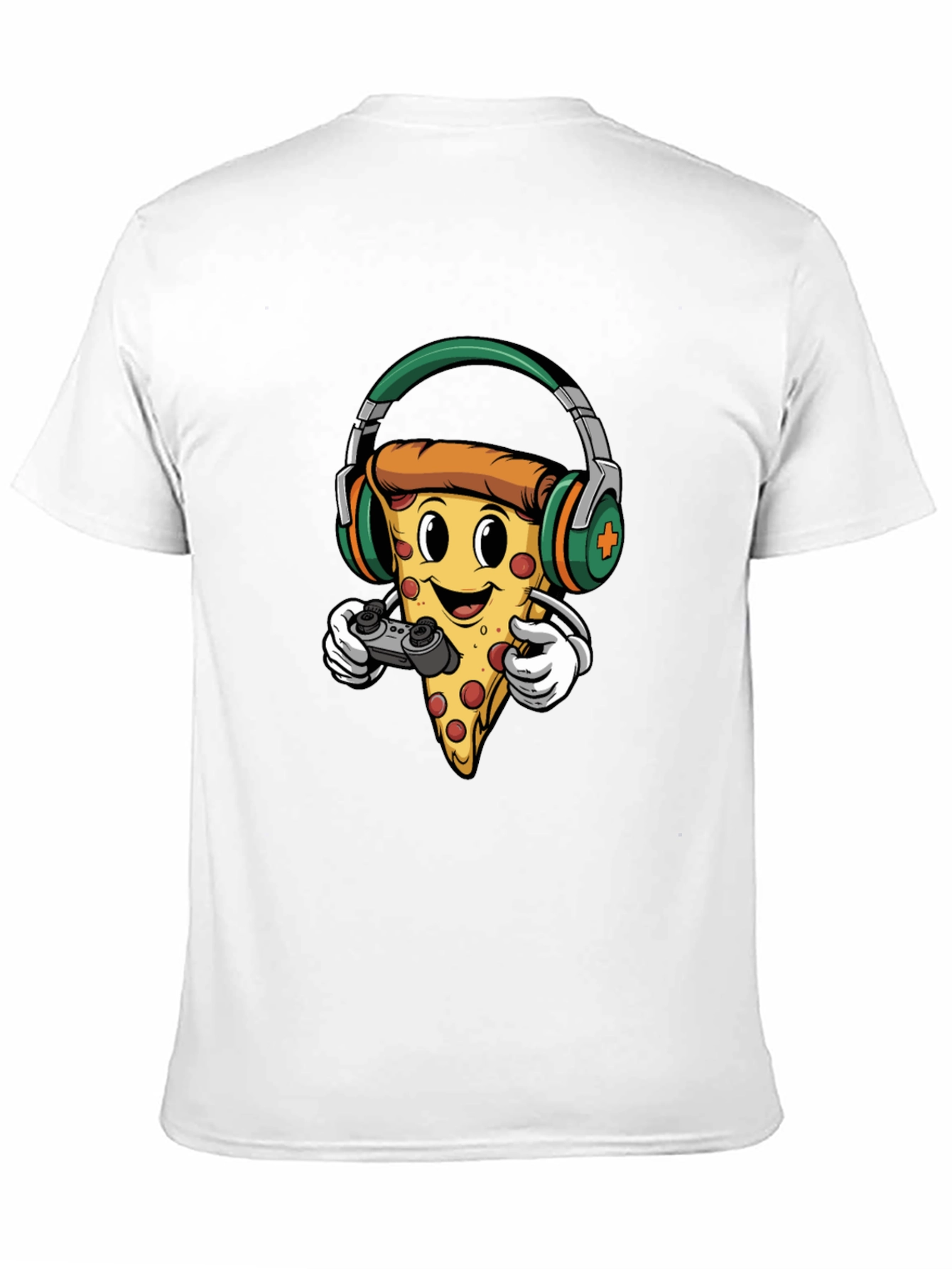 Pizza Gamer Graphic Tee - Cool Cartoon Foodie Shirt