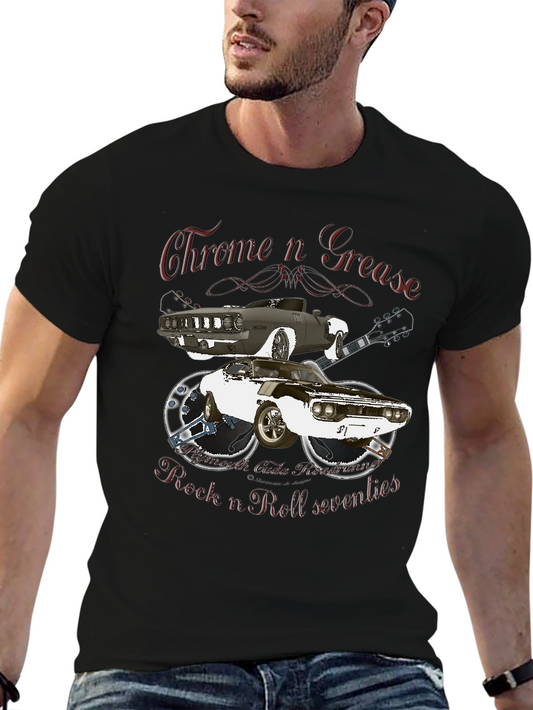 Chrome n Grease Rock n Roll T-Shirt