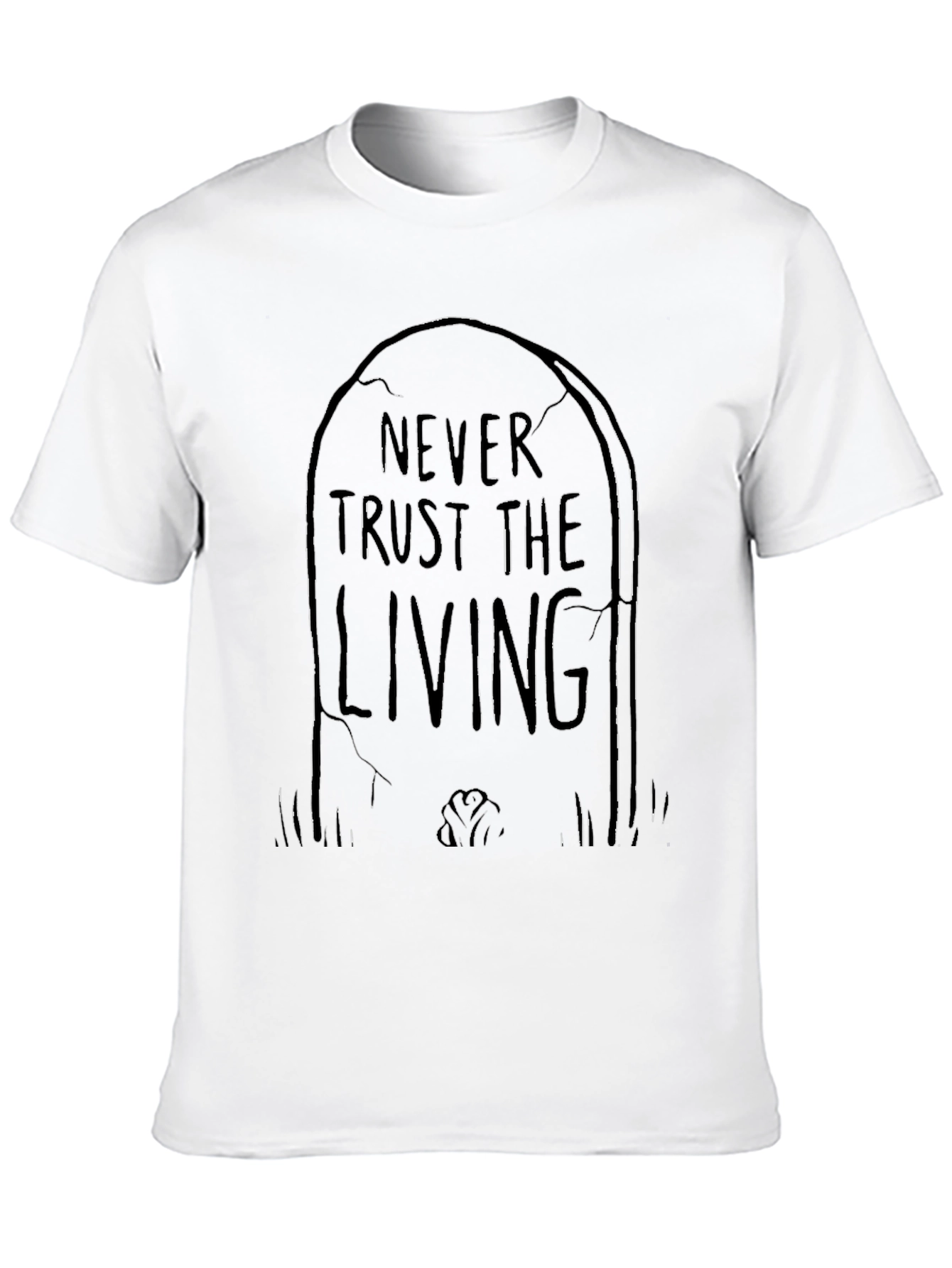 Never Trust the Living Graphic Tee - Black Cotton