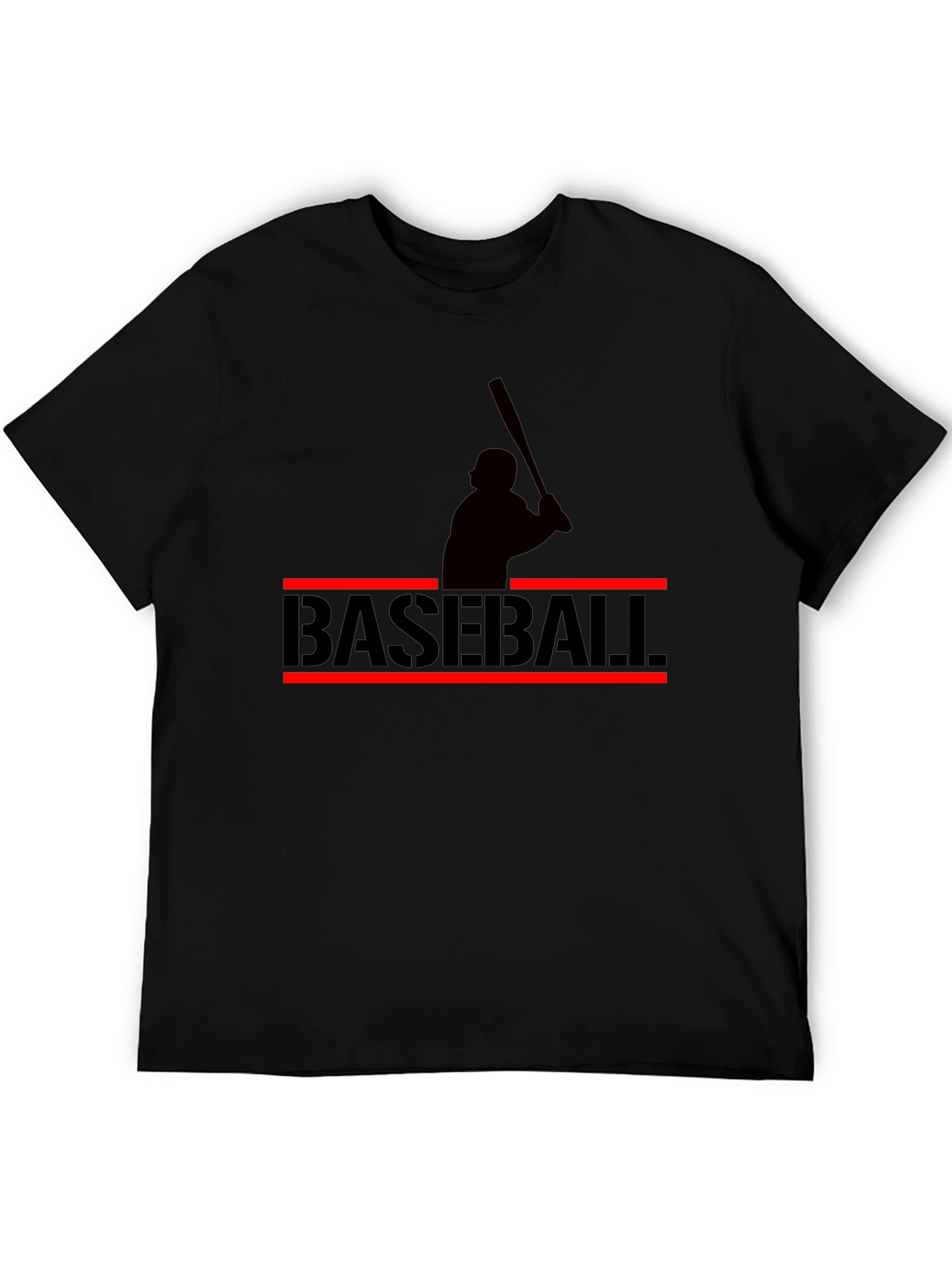 Baseball Silhouette Graphic T-Shirt