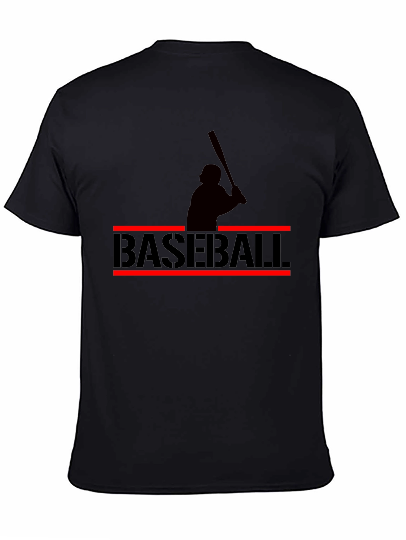 Baseball Silhouette Graphic T-Shirt