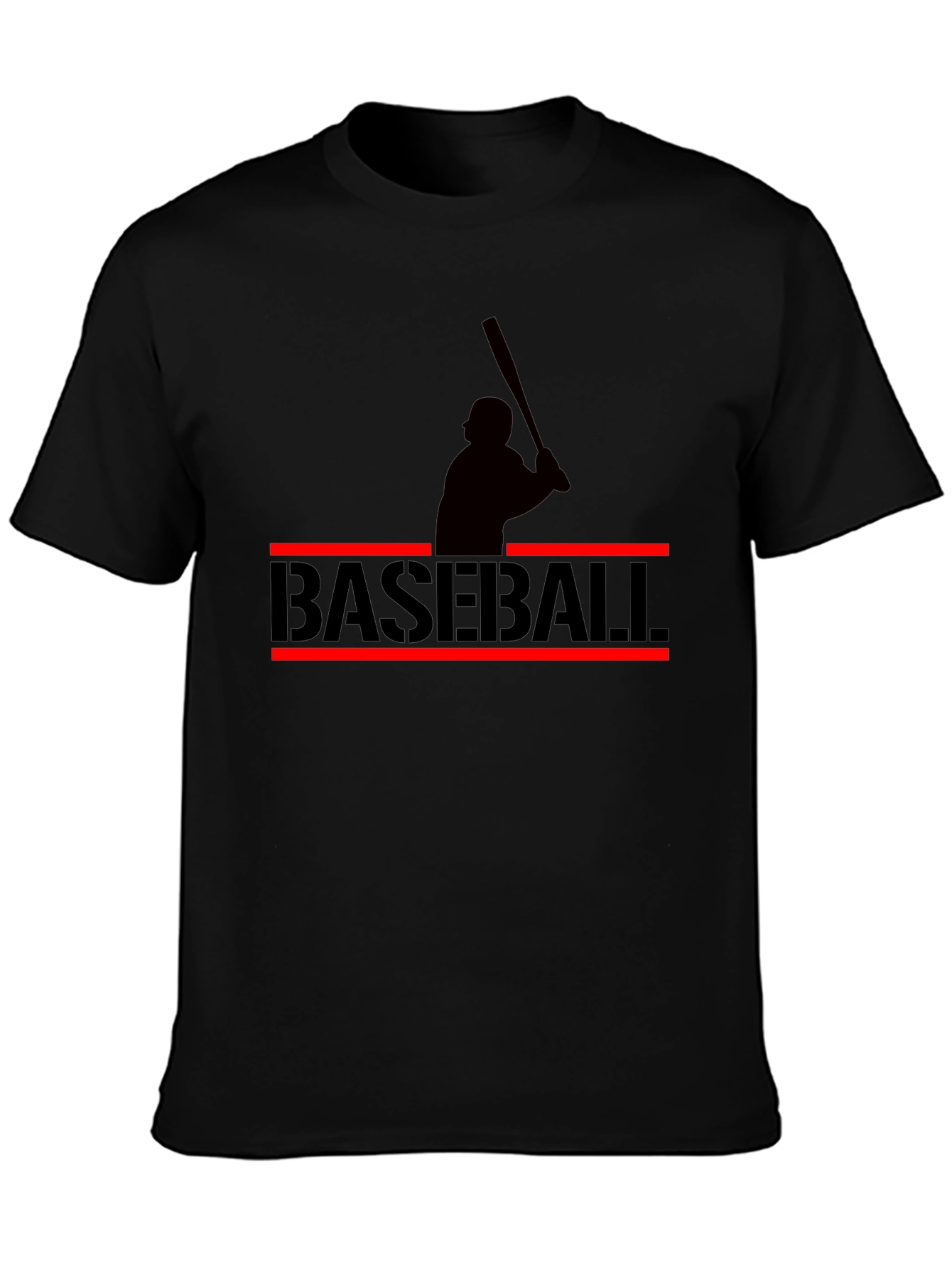 Baseball Silhouette Graphic T-Shirt