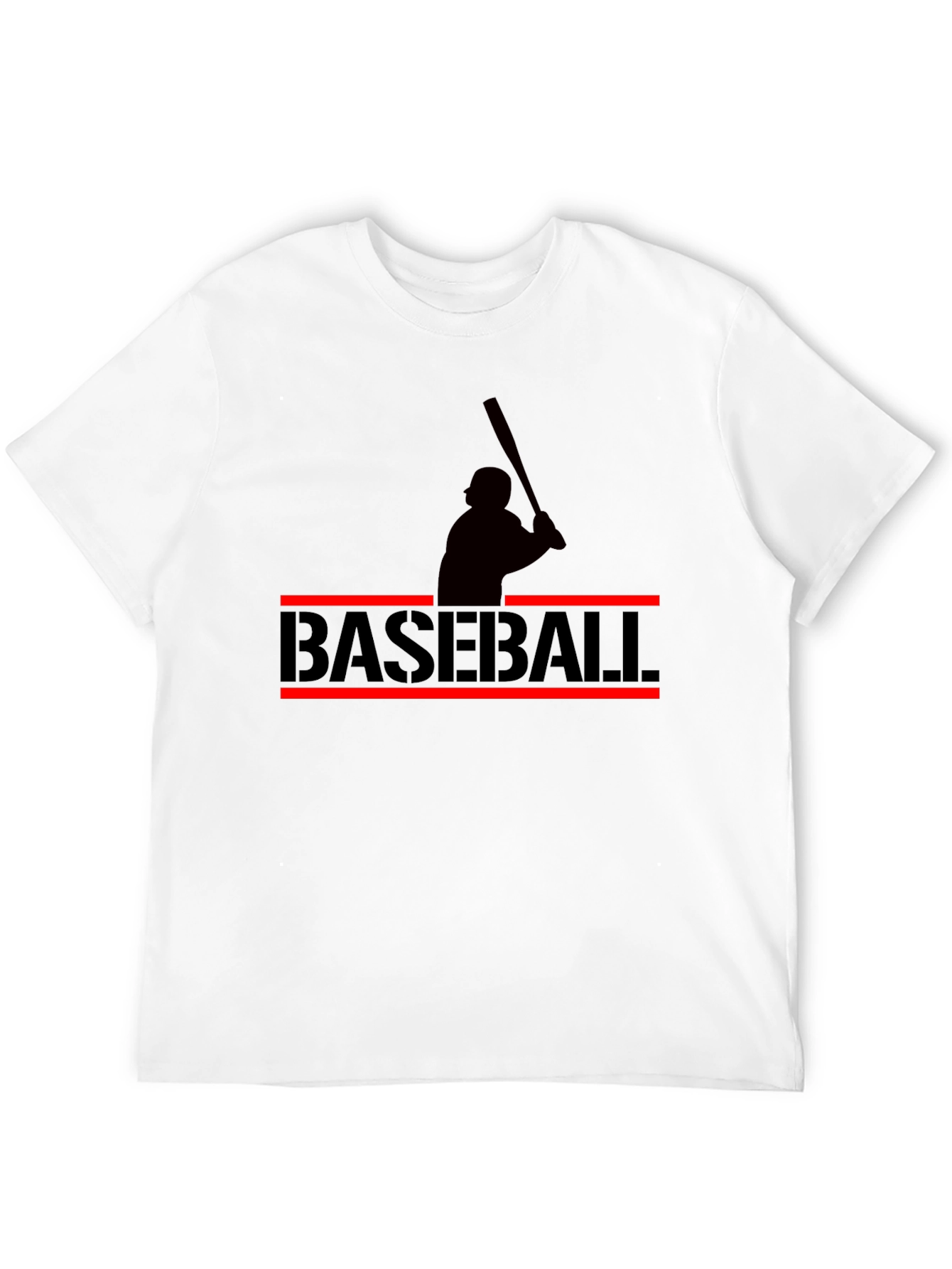 Baseball Silhouette Graphic T-Shirt