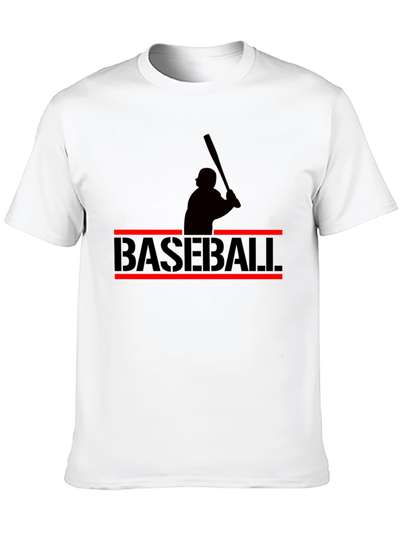 Baseball Silhouette Graphic T-Shirt