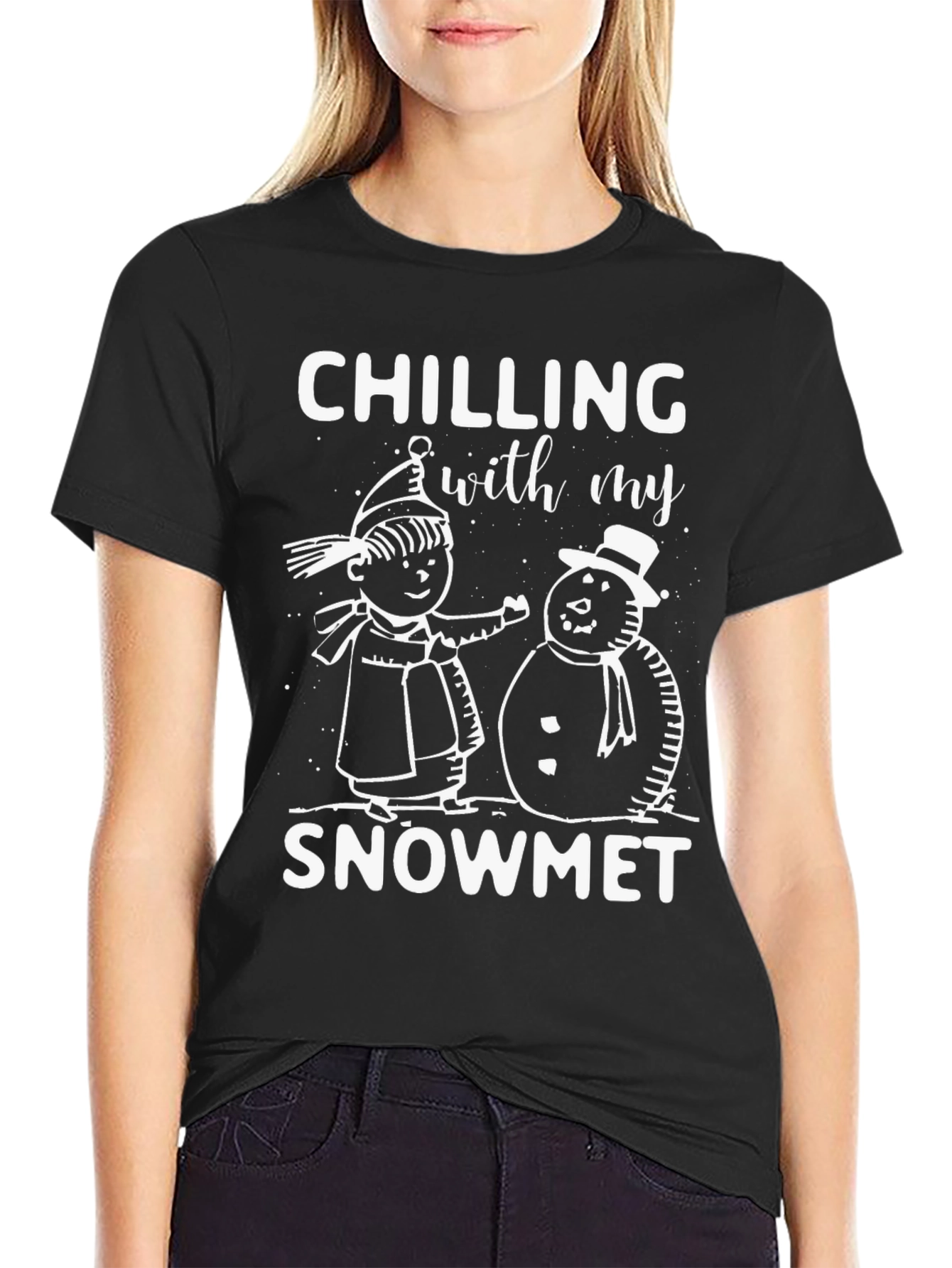 Chilling With My Snowmet Graphic Tee