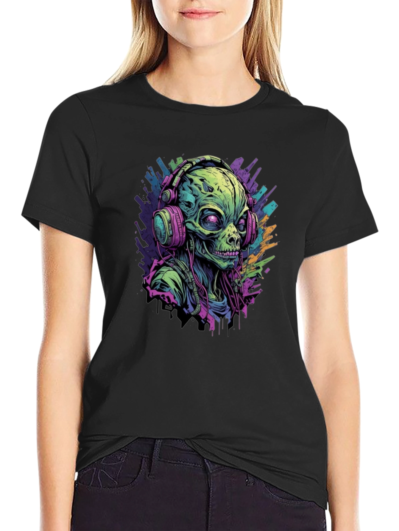 Alien DJ Graphic T-Shirt