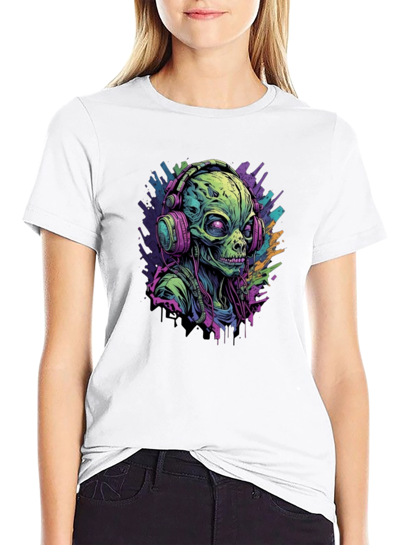 Alien DJ Graphic T-Shirt