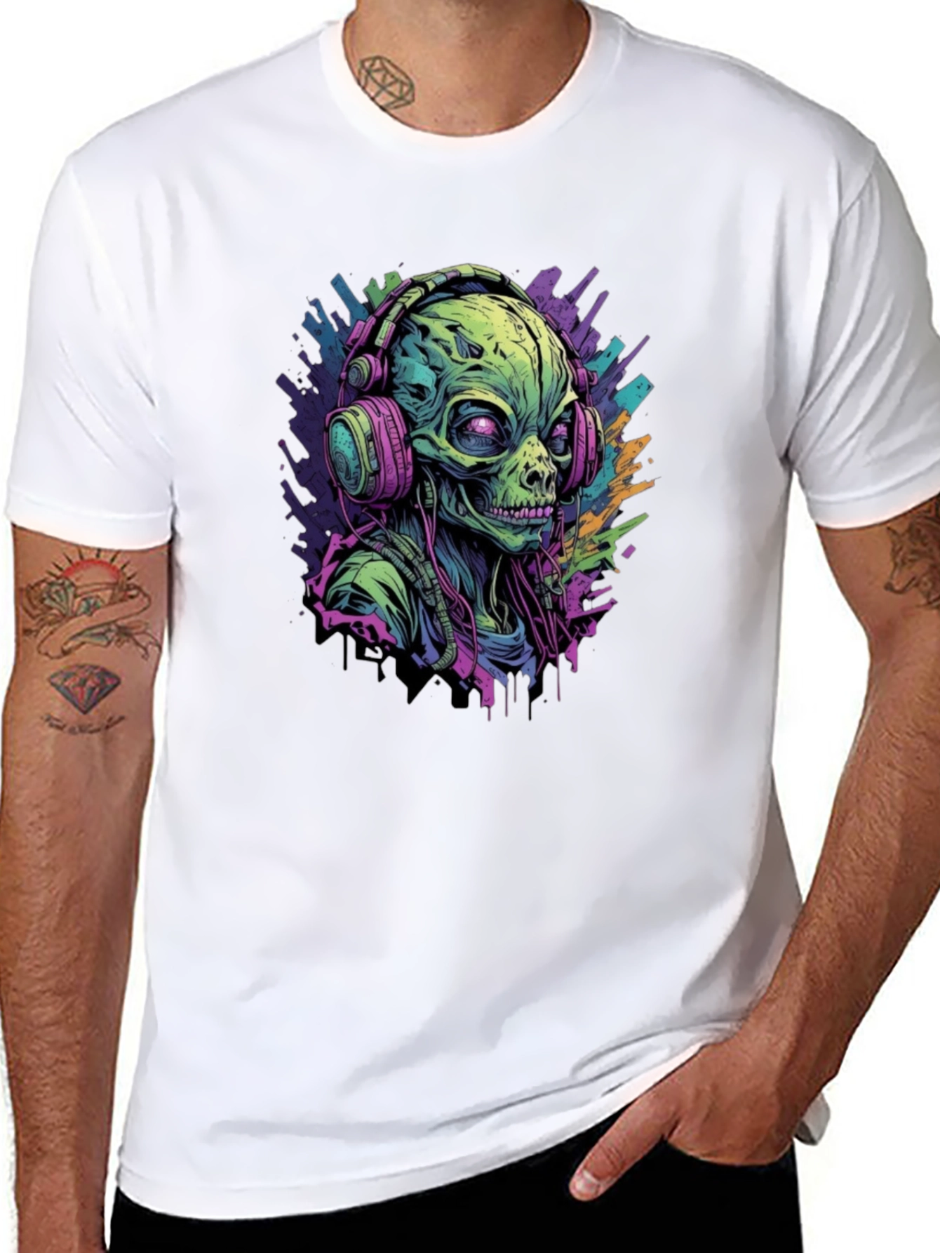 Alien DJ Graphic T-Shirt