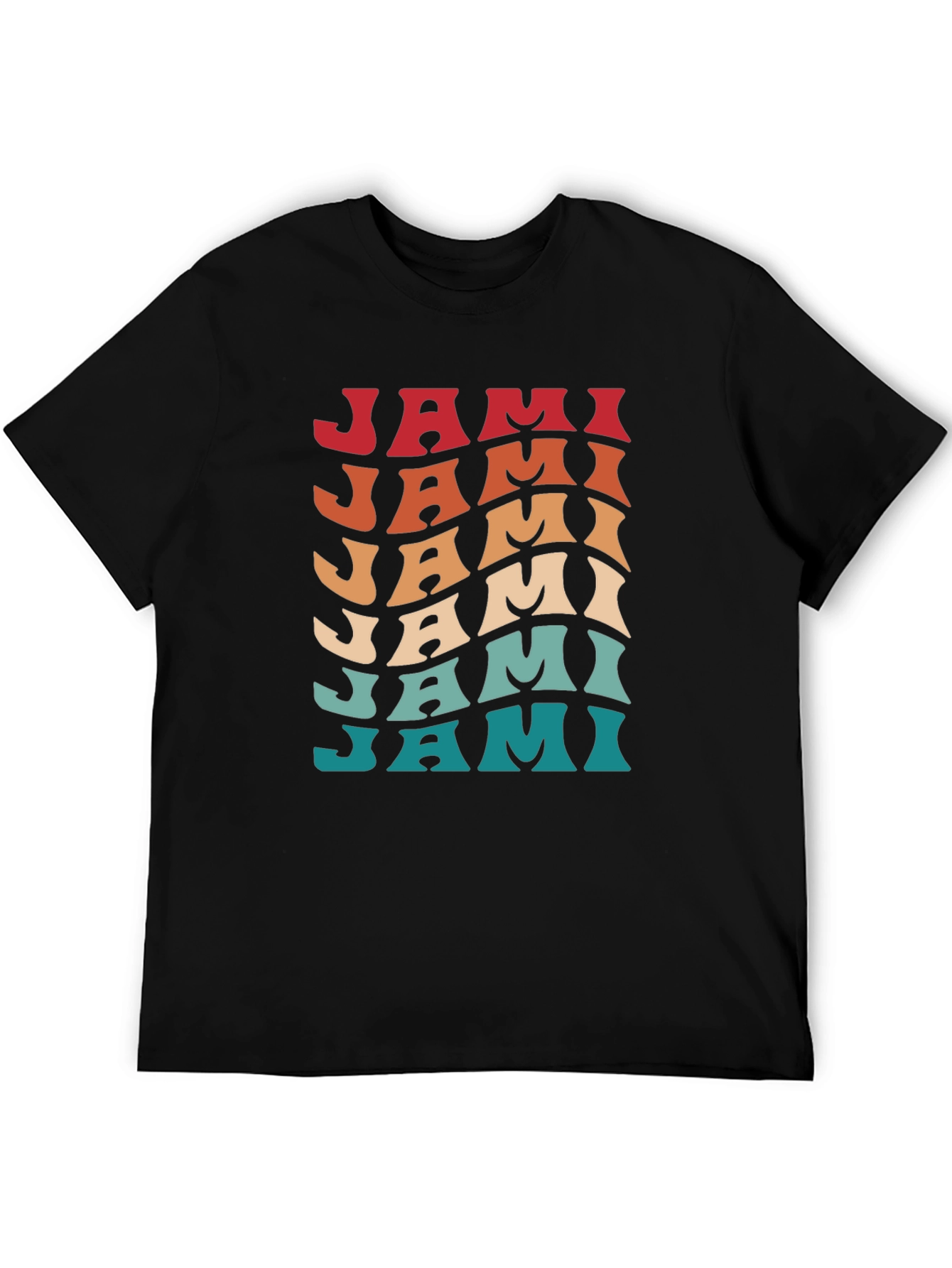 Retro Jami T-Shirt - Cool Wavy Design