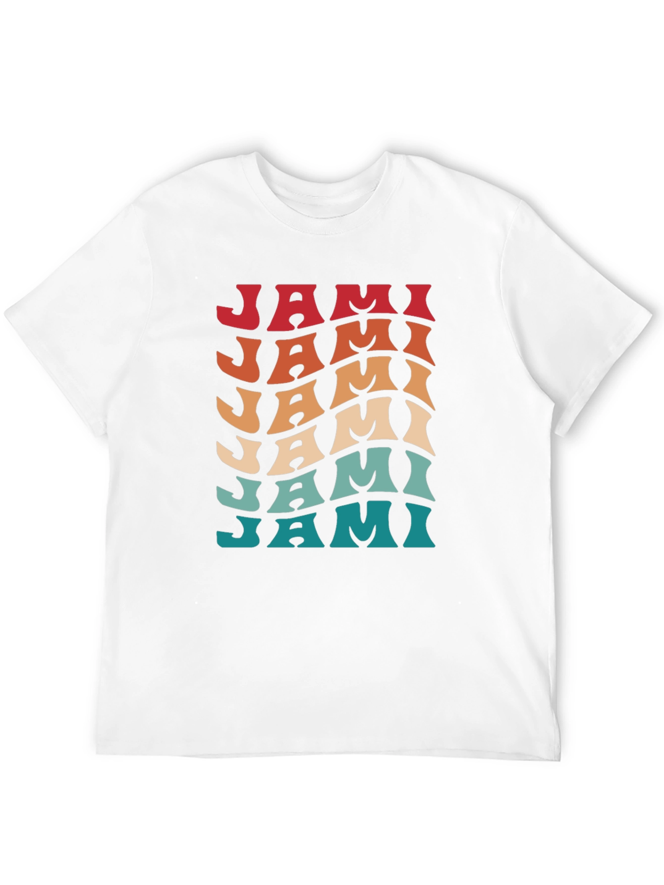 Retro Jami T-Shirt - Cool Wavy Design