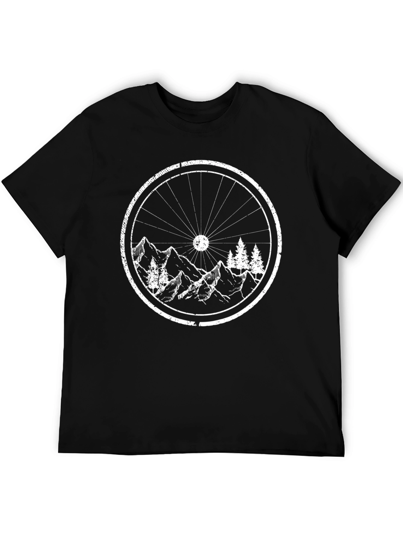Mountain Bike Wheel Graphic Tee - Adventure Awaits