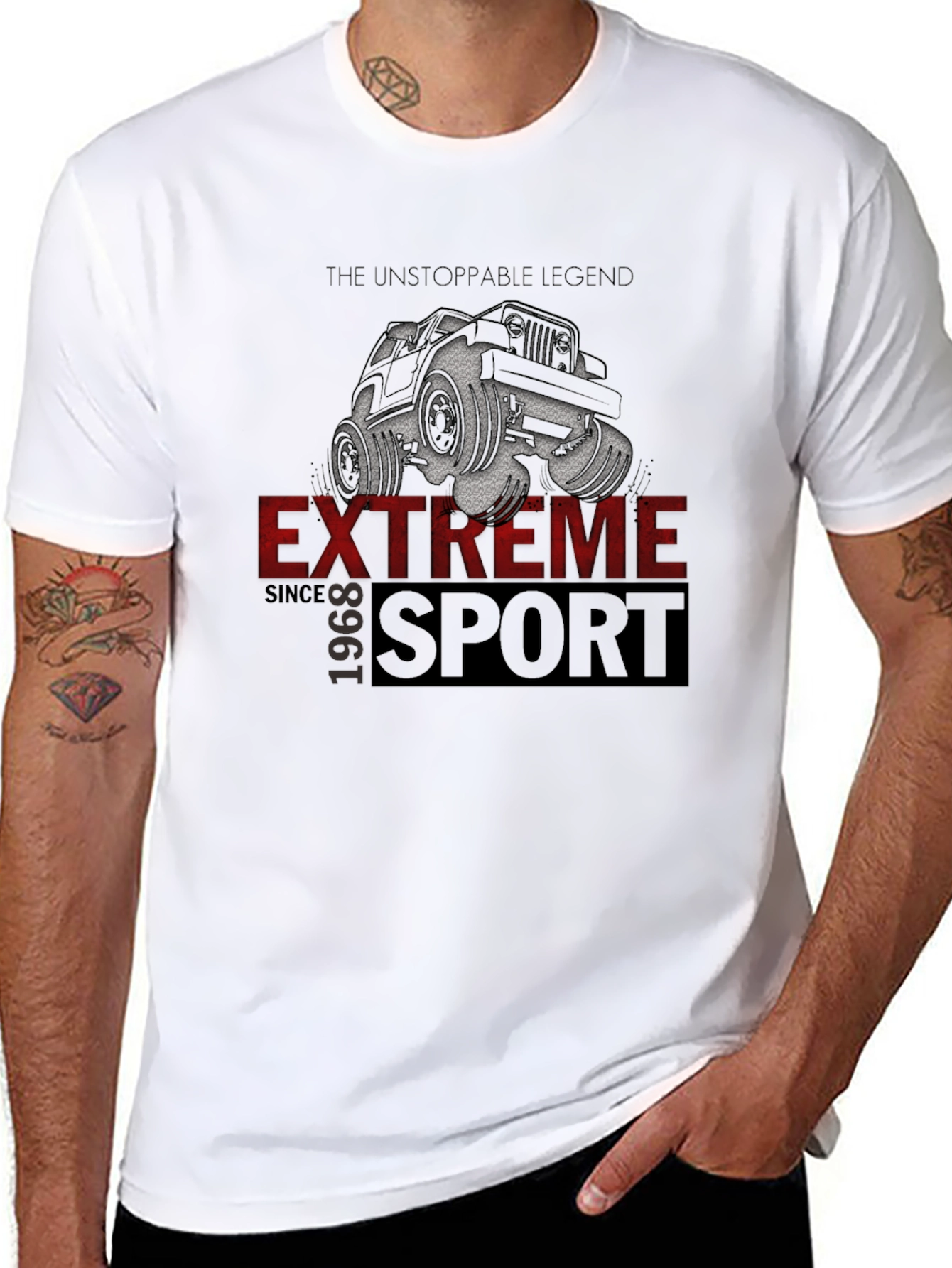 Extreme Sport Graphic T-Shirt - Black