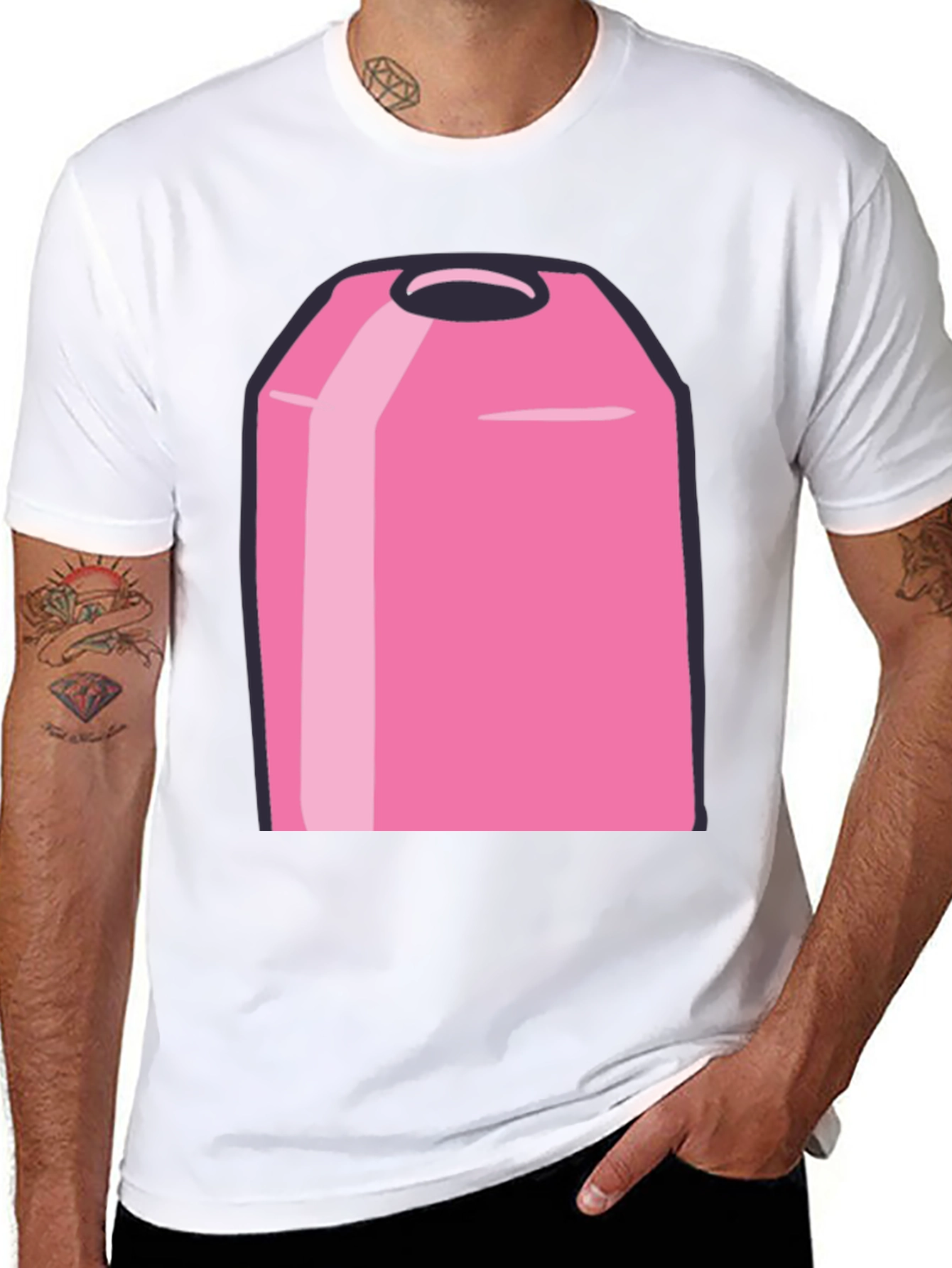 Pink Sus T-Shirt - Among Us Inspired Crewmate Tee