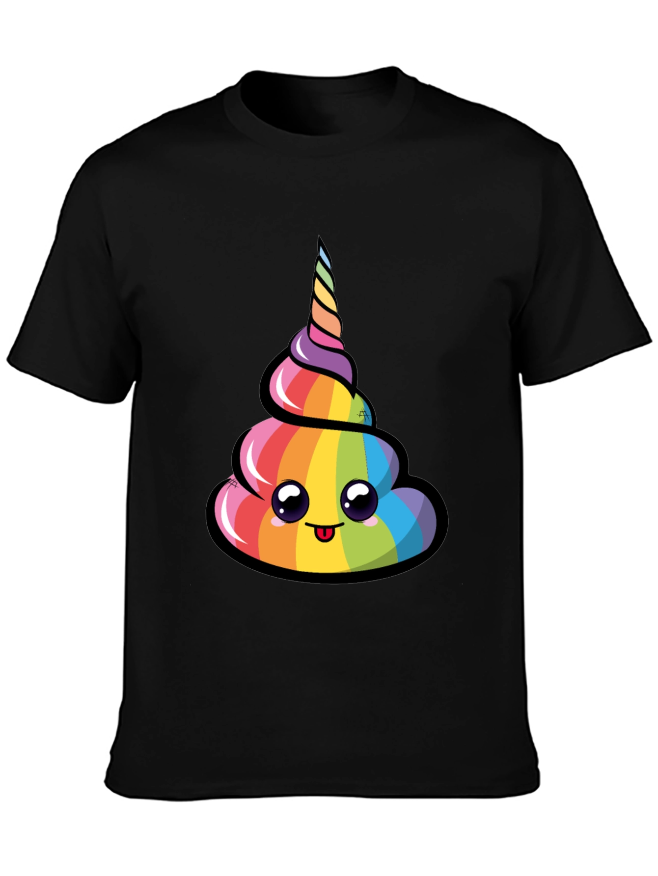 Rainbow Unicorn Poop Emoji T-Shirt