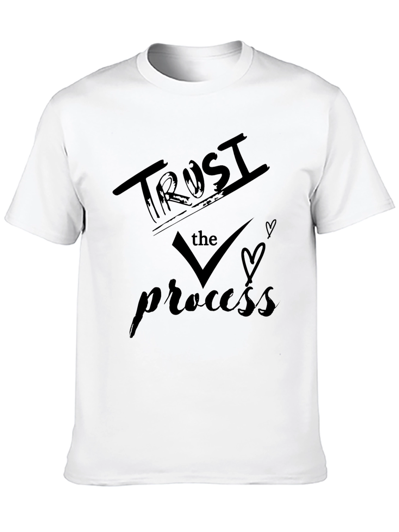 Trust The Process Black Graphic T-Shirt