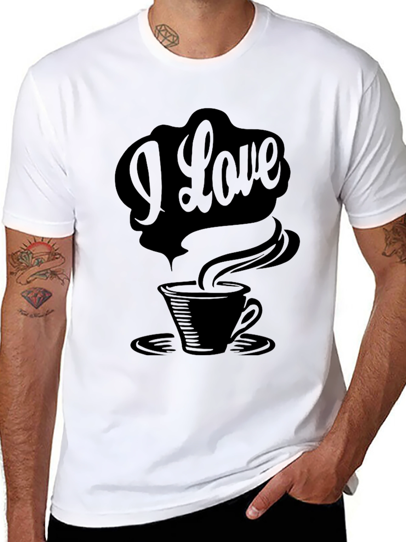 I Love Coffee Graphic Tee - Black Unisex T-Shirt