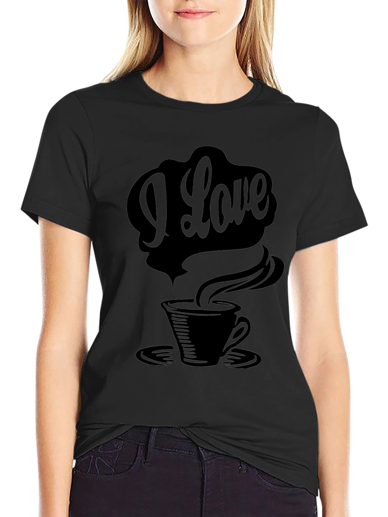I Love Coffee Graphic Tee - Black Unisex T-Shirt
