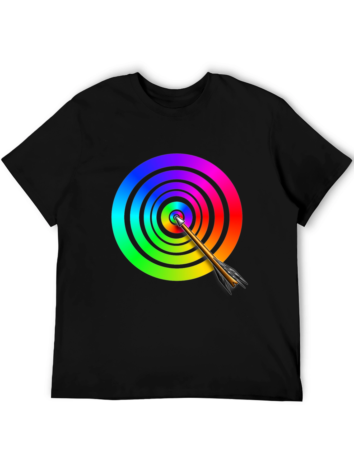 Rainbow Target T-Shirt - Hit the Bullseye in Style!