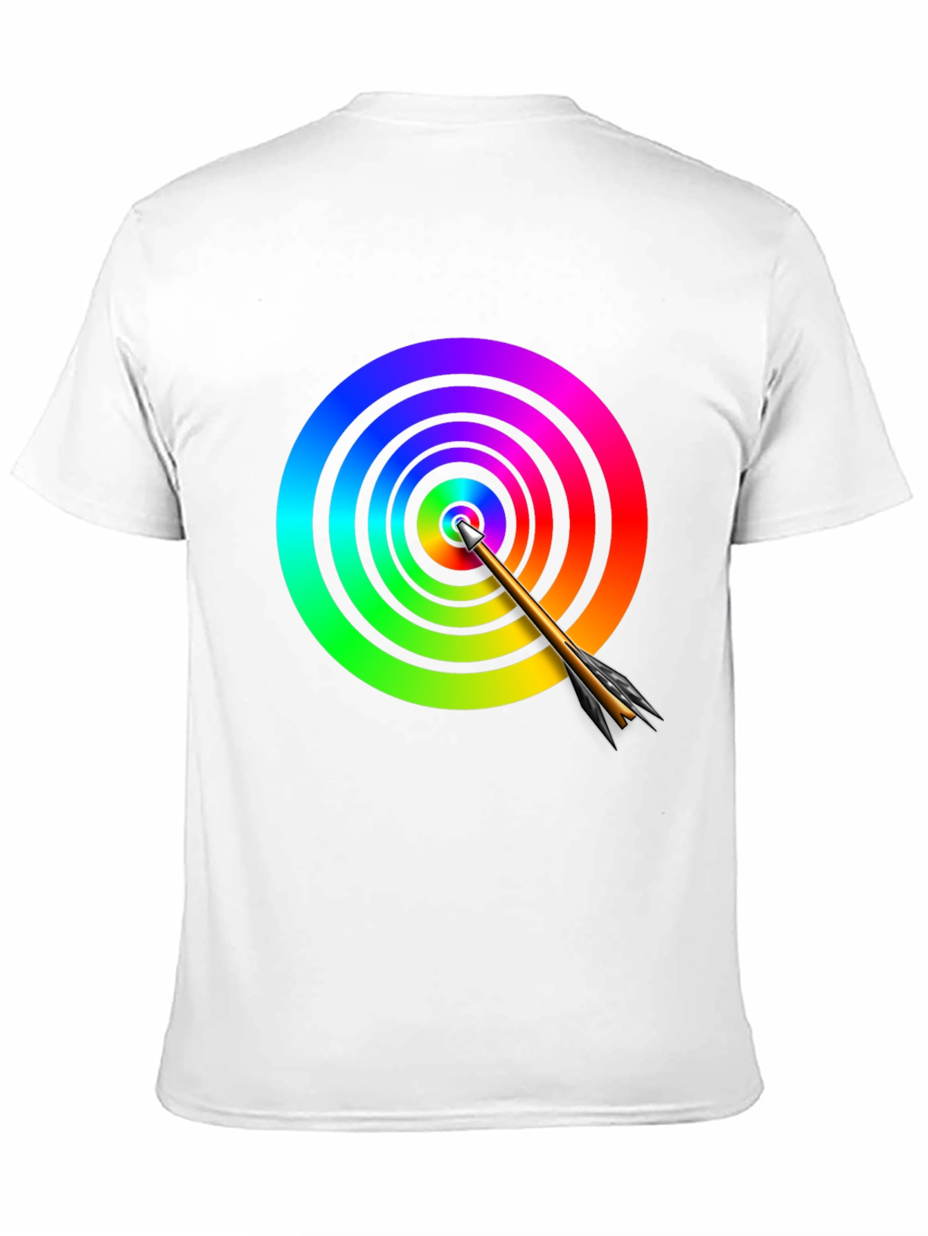 Rainbow Target T-Shirt - Hit the Bullseye in Style!