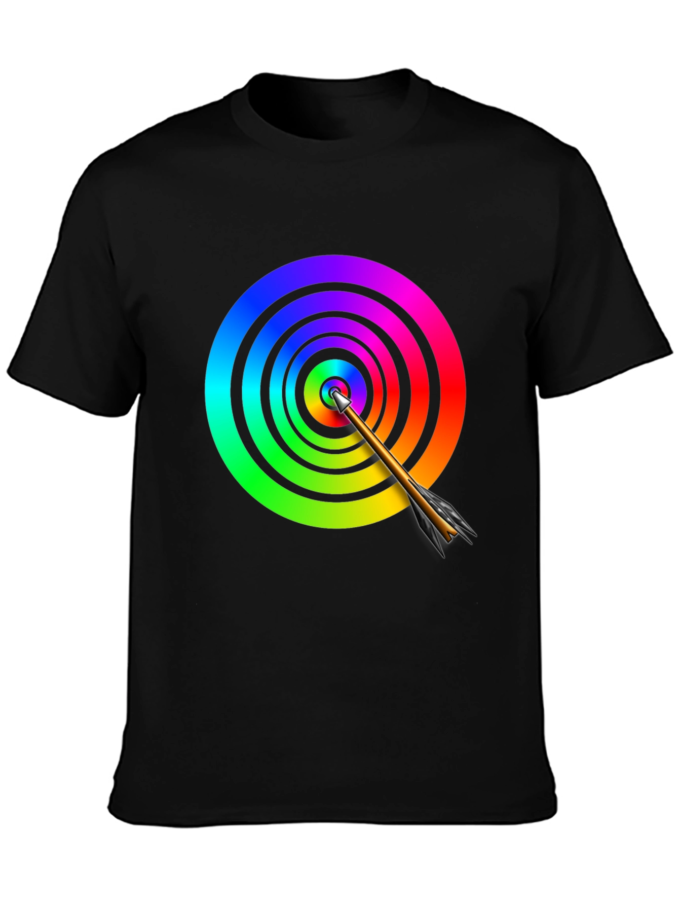Rainbow Target T-Shirt - Hit the Bullseye in Style!