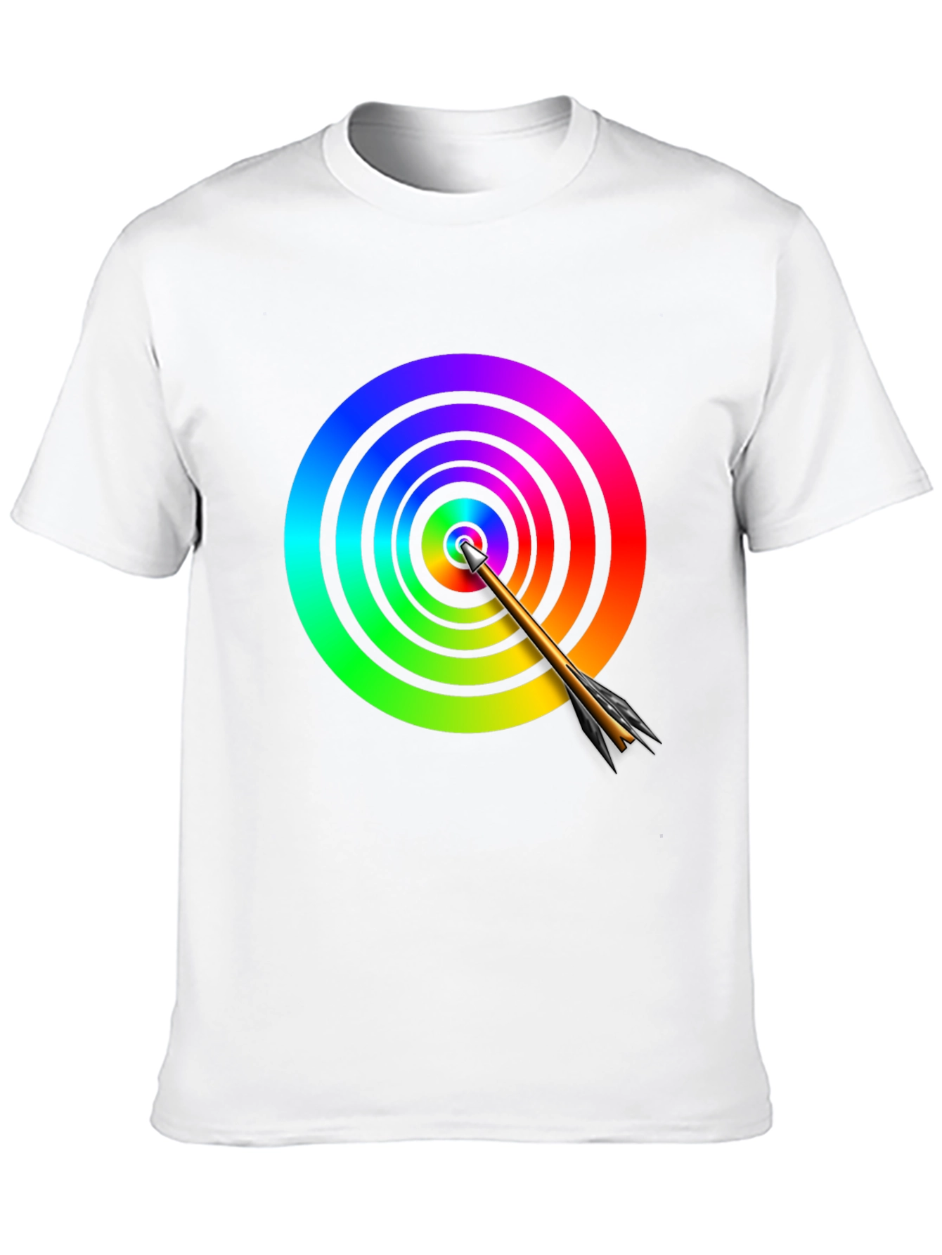 Rainbow Target T-Shirt - Hit the Bullseye in Style!