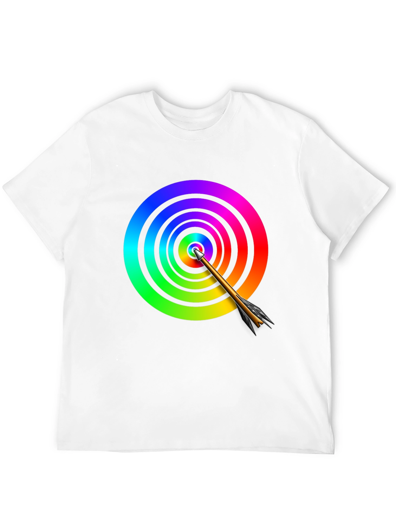 Rainbow Target T-Shirt - Hit the Bullseye in Style!
