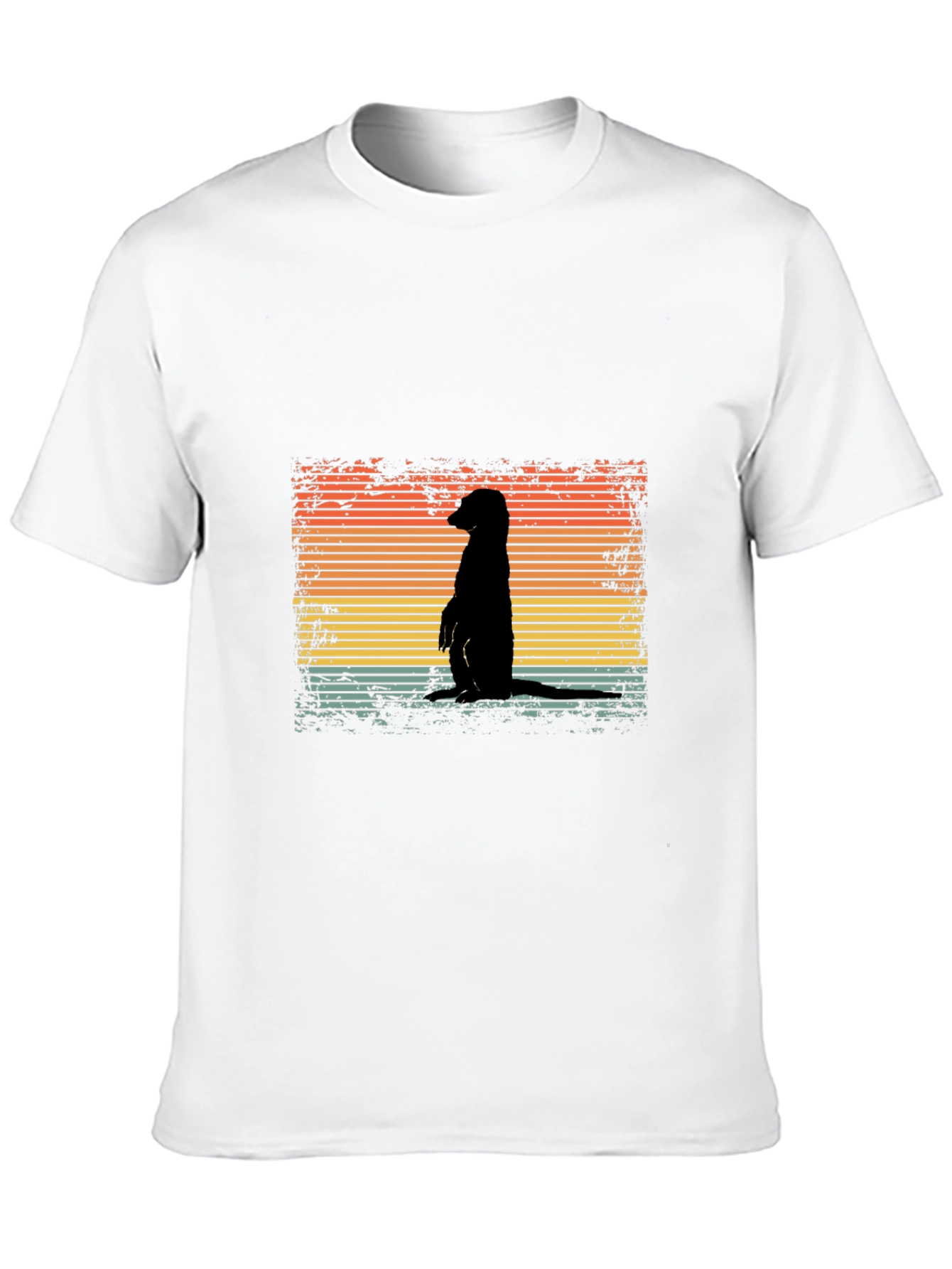 Retro Meerkat Sunset T-Shirt