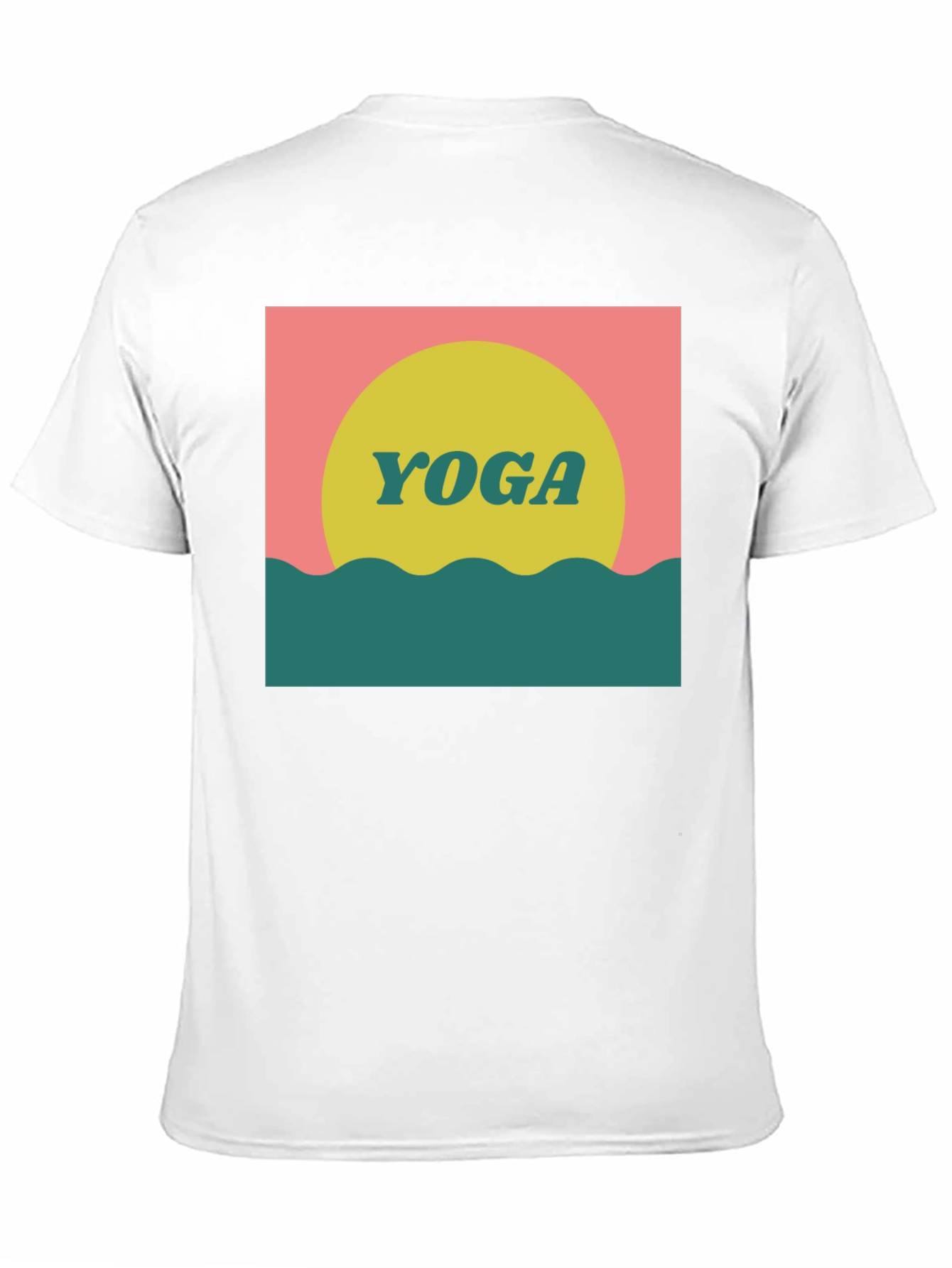 Retro Yoga Graphic Tee - Black Cotton T-Shirt