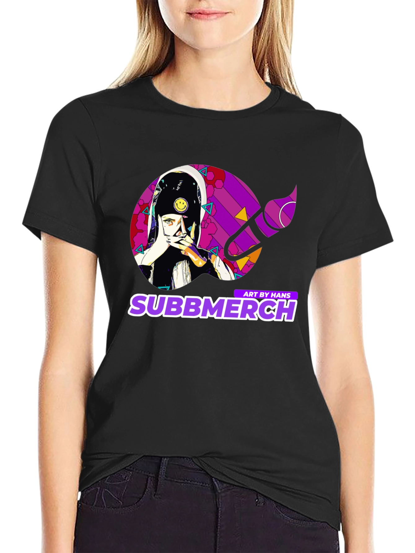 Subbmerch Art by Hans Black Graphic Tee