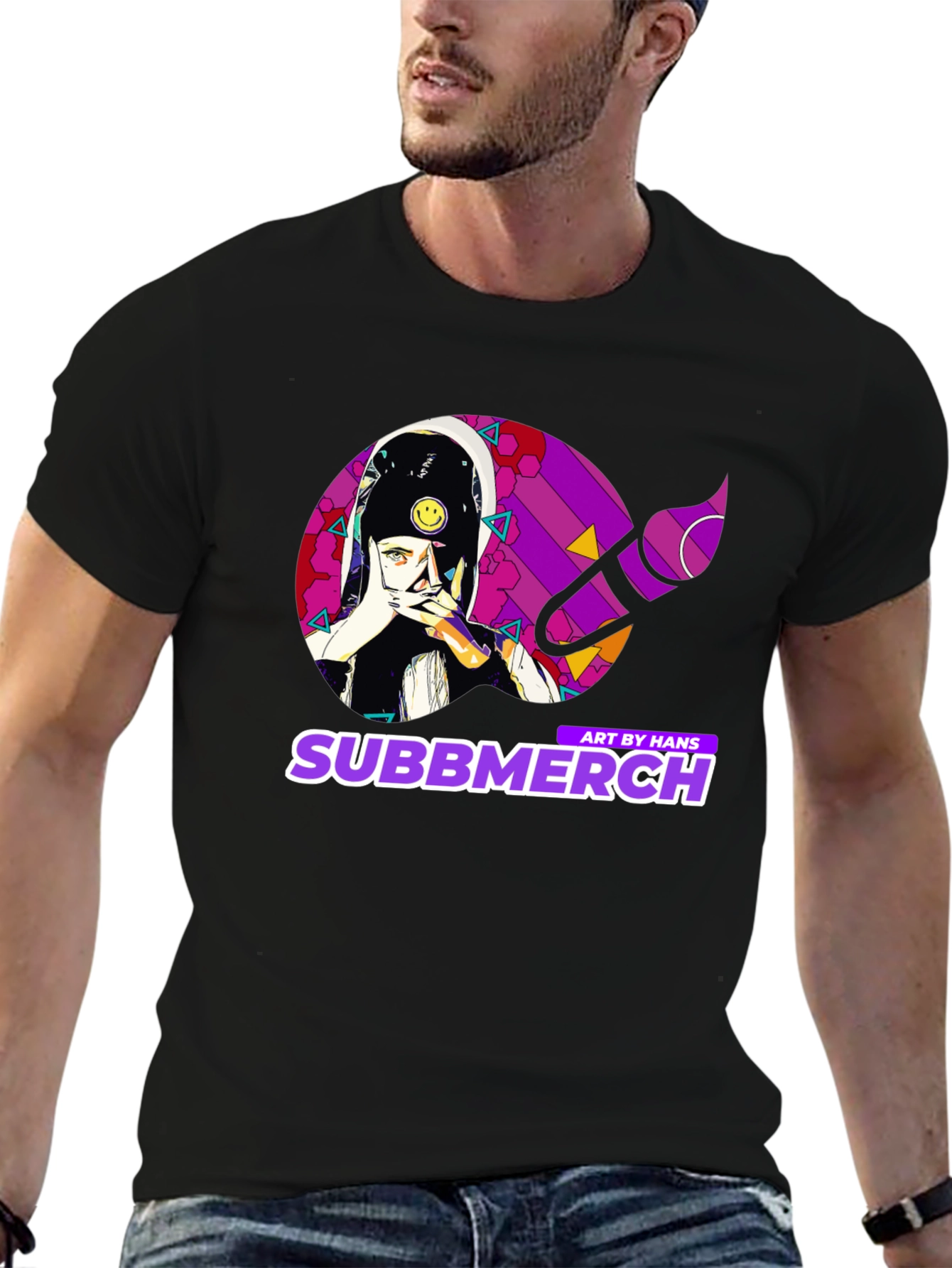 Subbmerch Art by Hans Black Graphic Tee