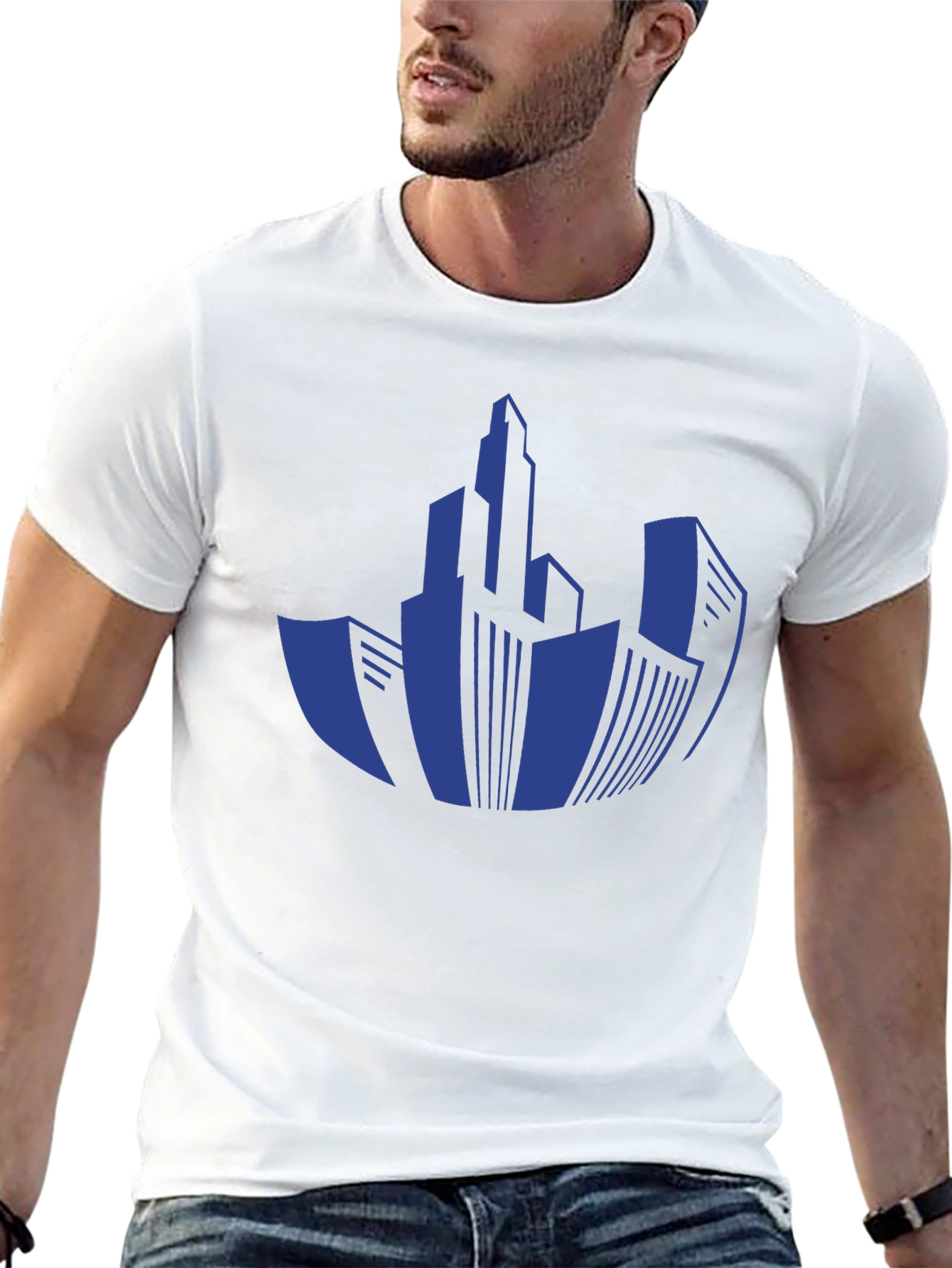 Cityscape Graphic T-Shirt - Modern Urban Design