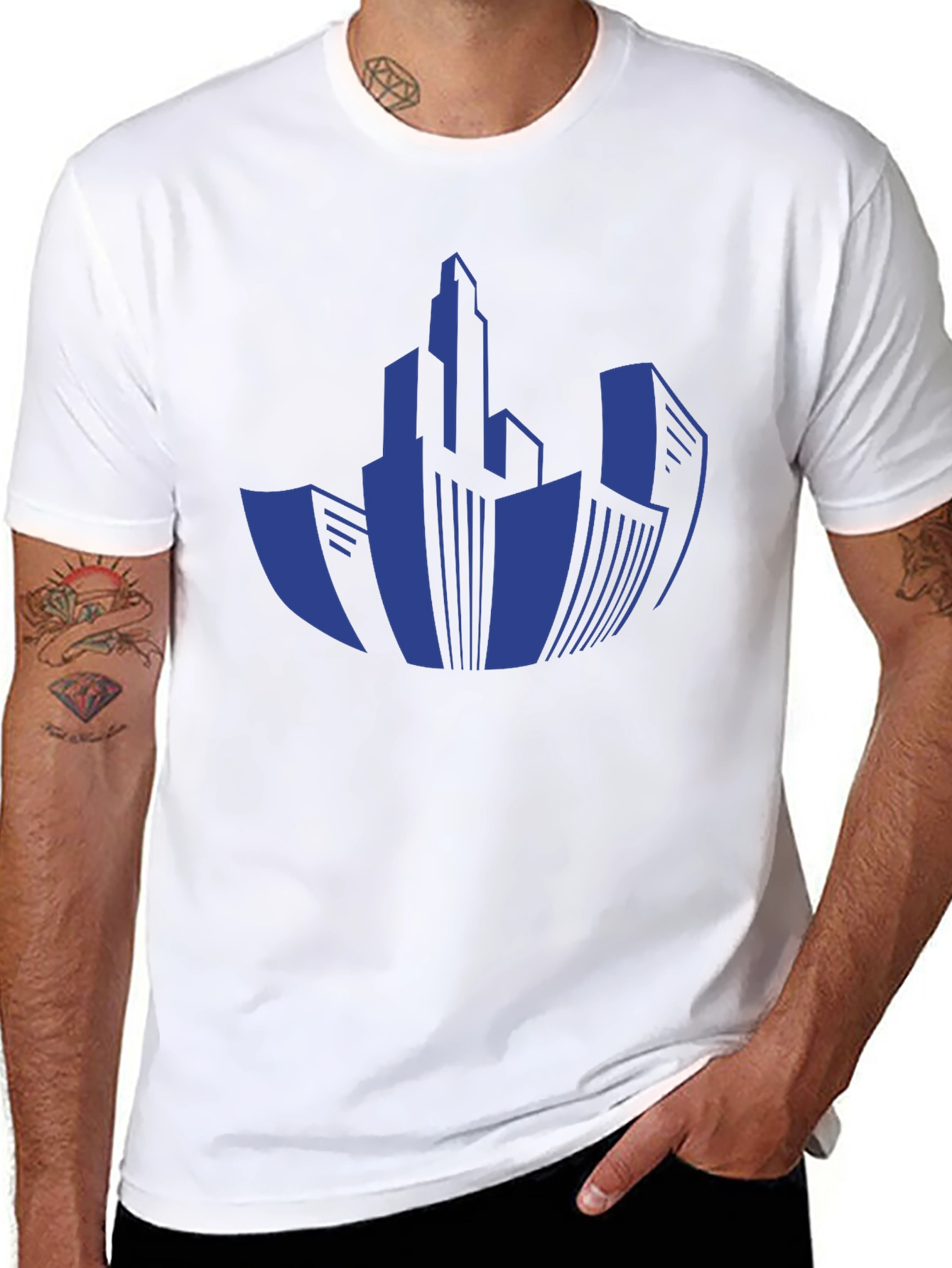 Cityscape Graphic T-Shirt - Modern Urban Design