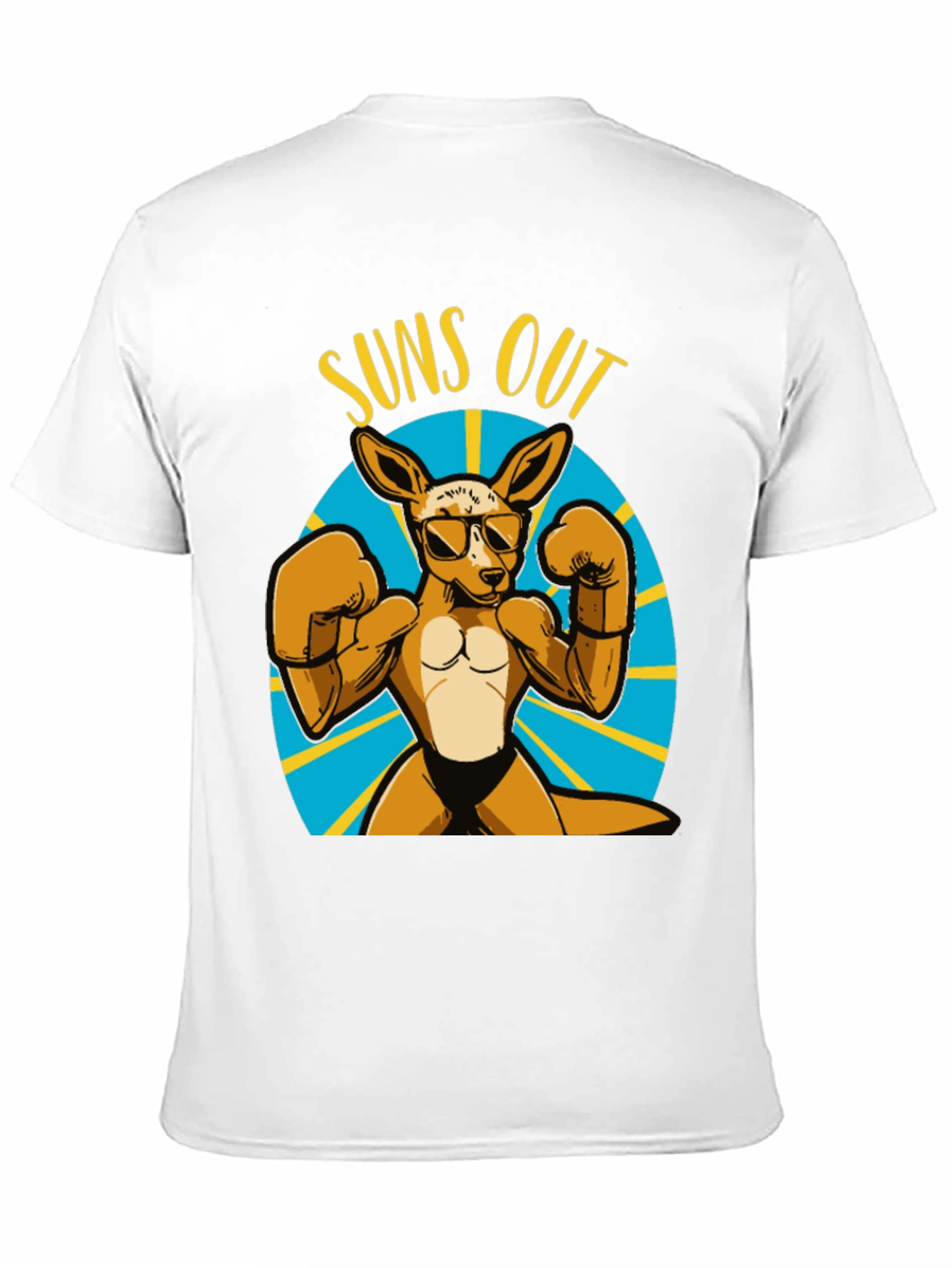 Suns Out Guns Out Kangaroo Boxing T-Shirt