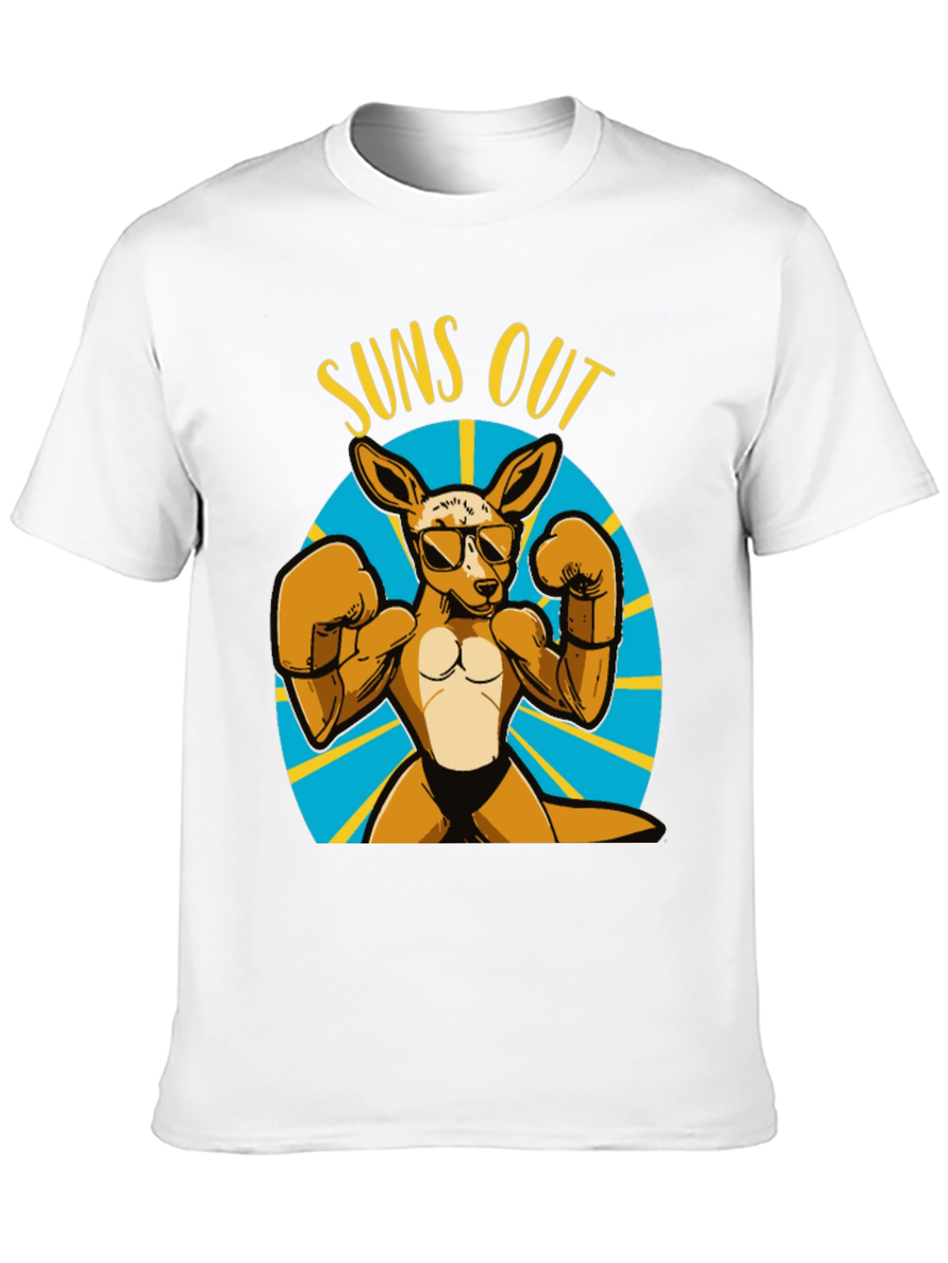 Suns Out Guns Out Kangaroo Boxing T-Shirt