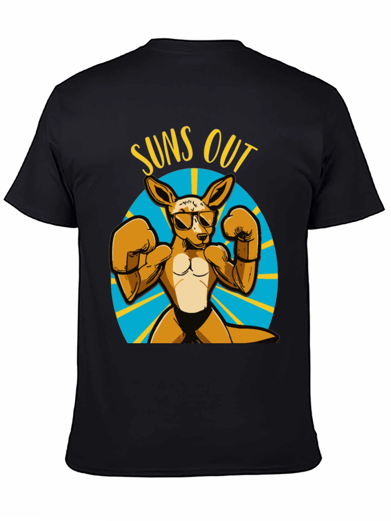 Suns Out Guns Out Kangaroo Boxing T-Shirt